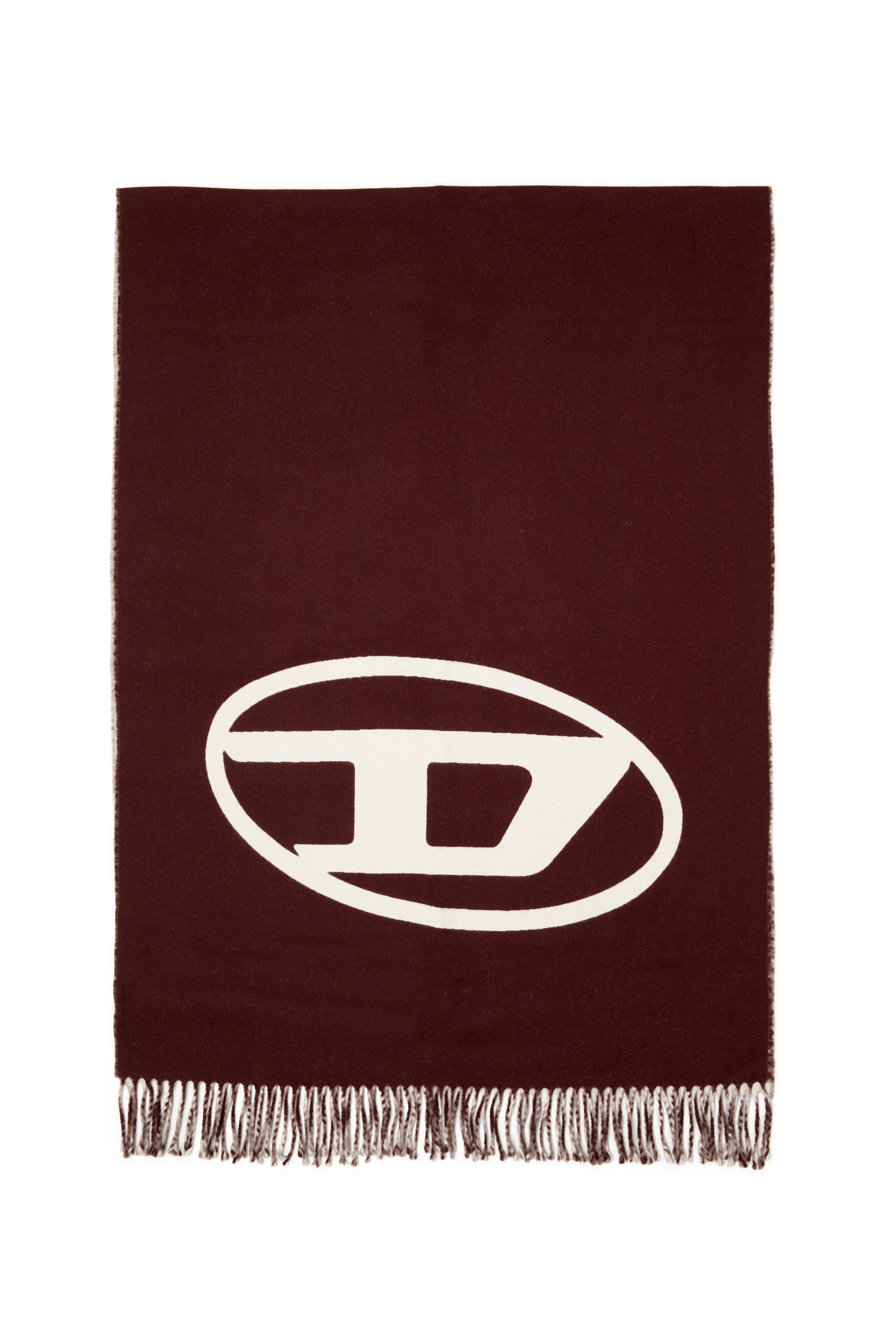 Diesel - S-TEVIE, Man's Reversible two tone wool scarf in Burgundy - 1