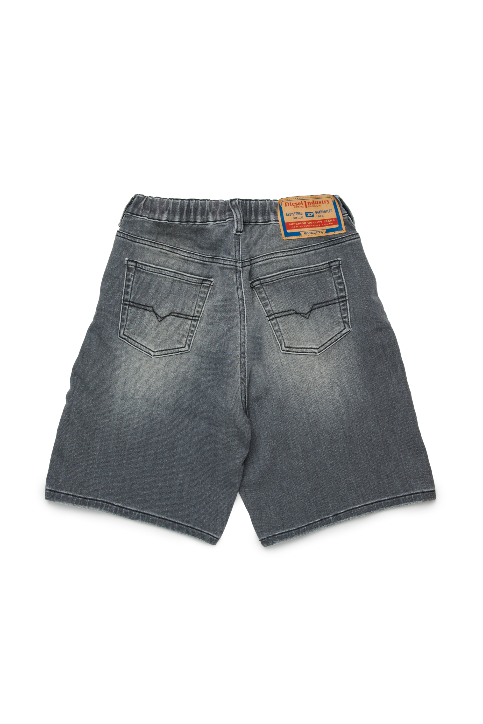 Diesel - PROXI JJJ, Man's JoggJeans shorts with lived-in wash in Black/Dark grey - 2