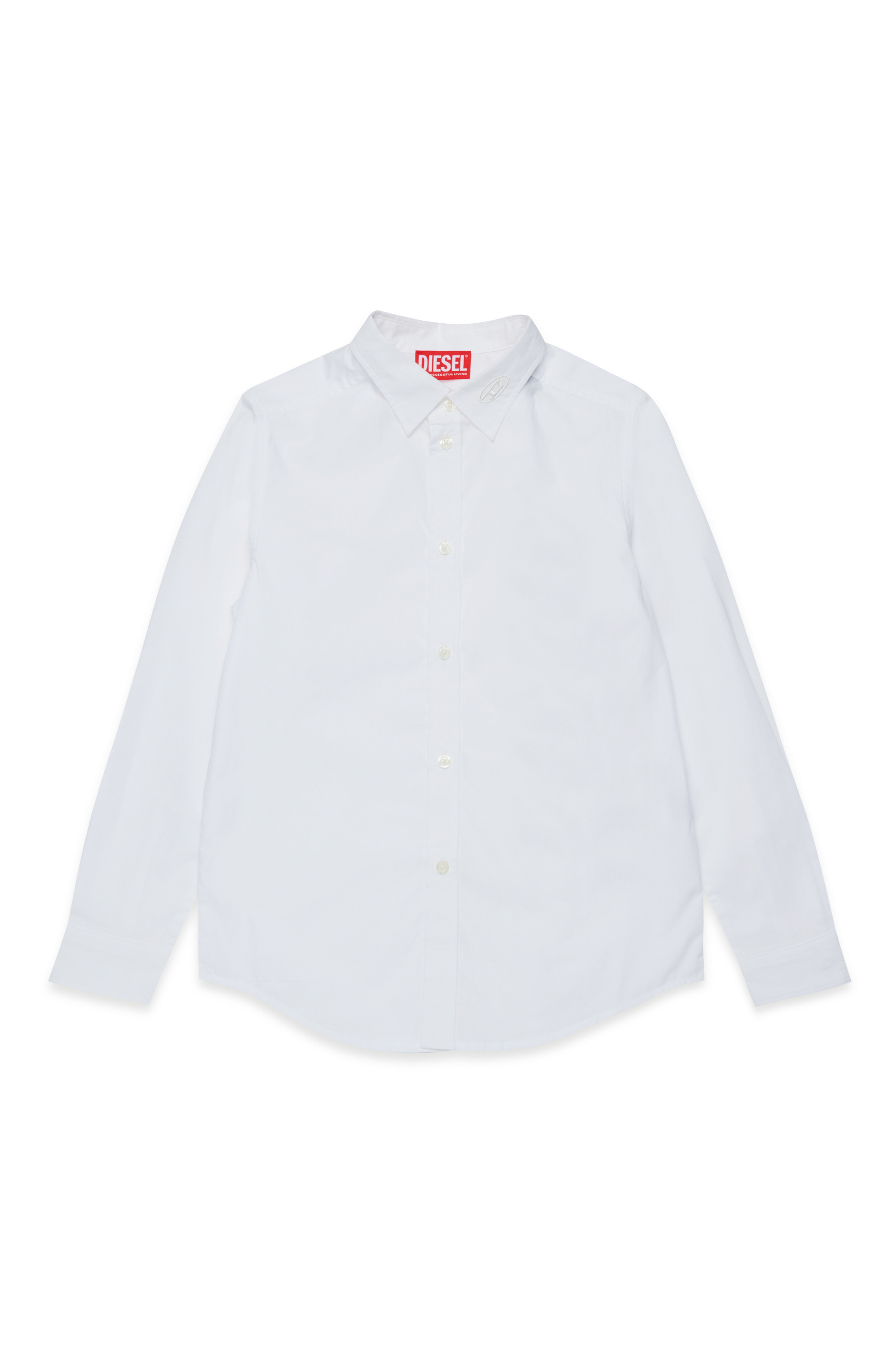 Diesel - CSTANLEY, Man's Cotton shirt in White - 1