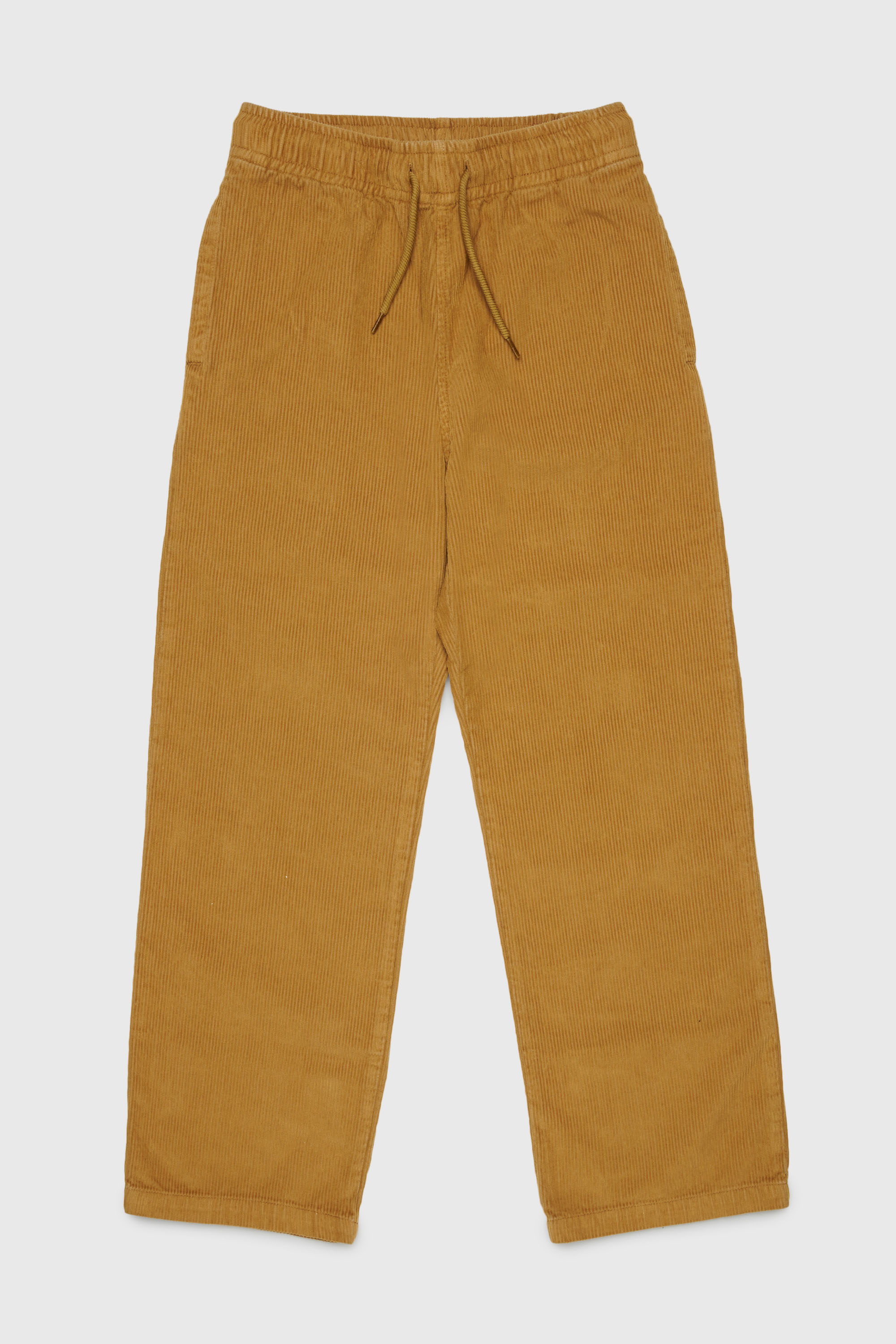 Corduroy pants with drawstring waist
