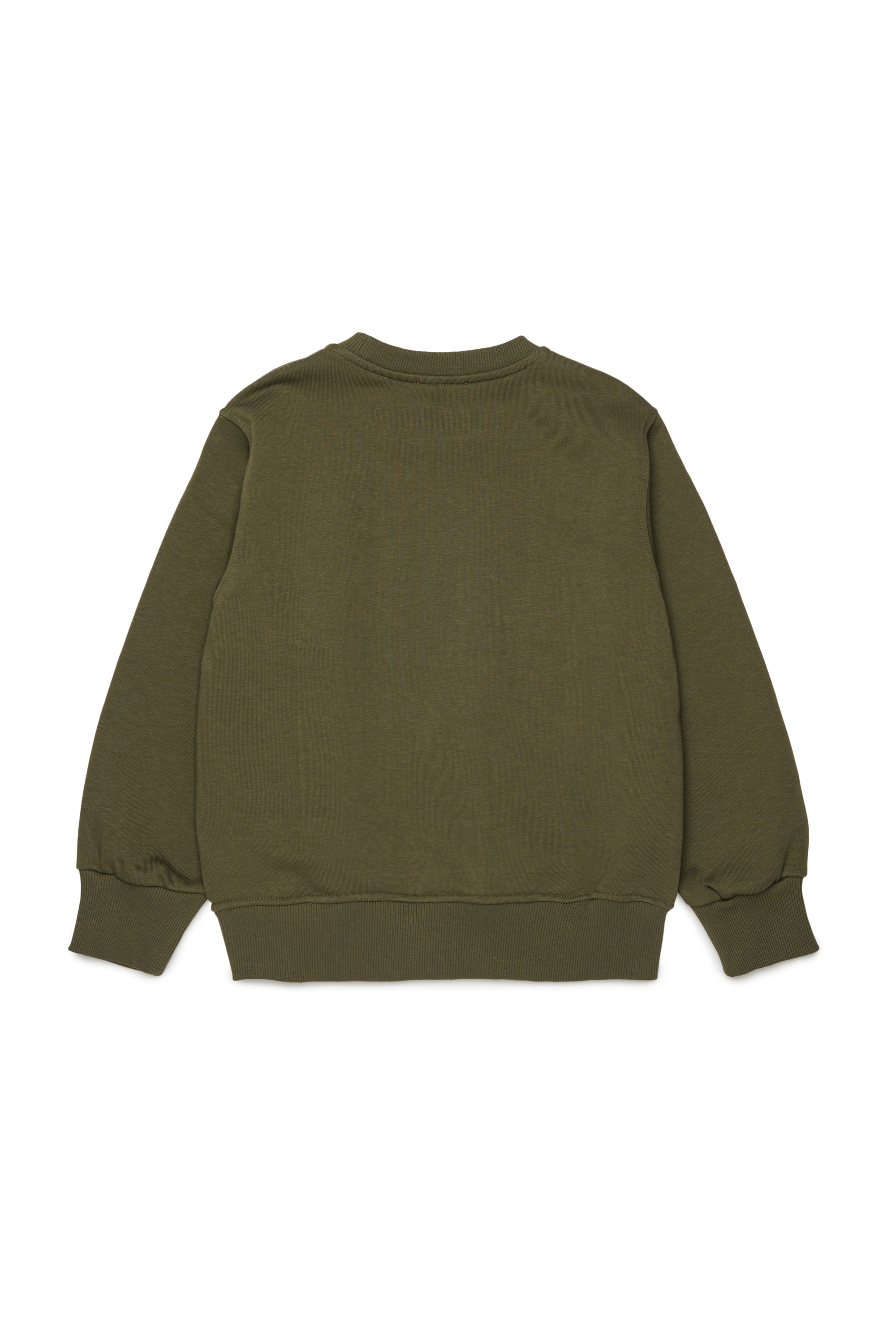 Diesel - SDROPS OVER, Man's Cotton sweatshirt with logo in Military Green - 2
