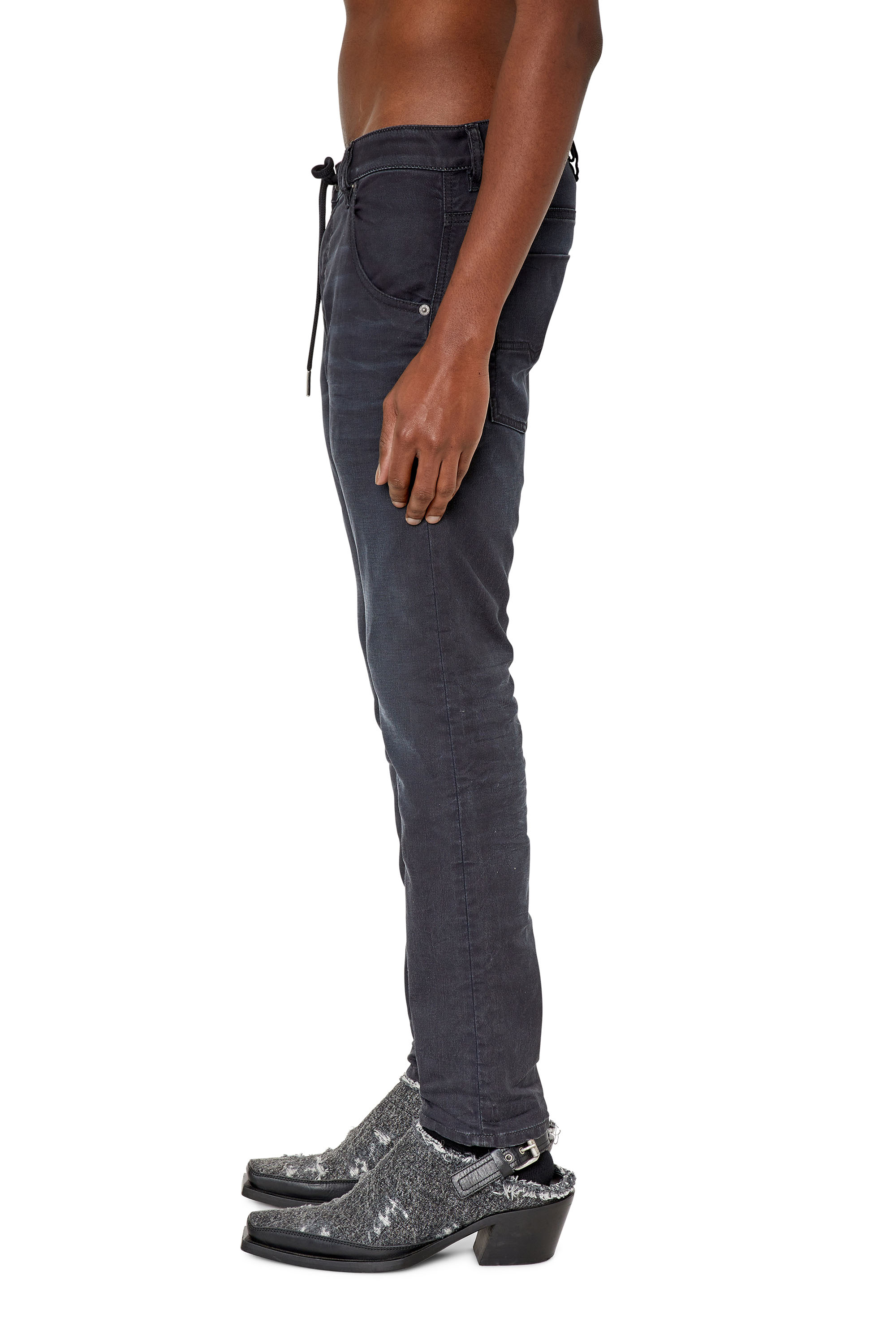 Diesel - Krooley JoggJeans® 068CQ Tapered, Black/Dark grey - Image 4