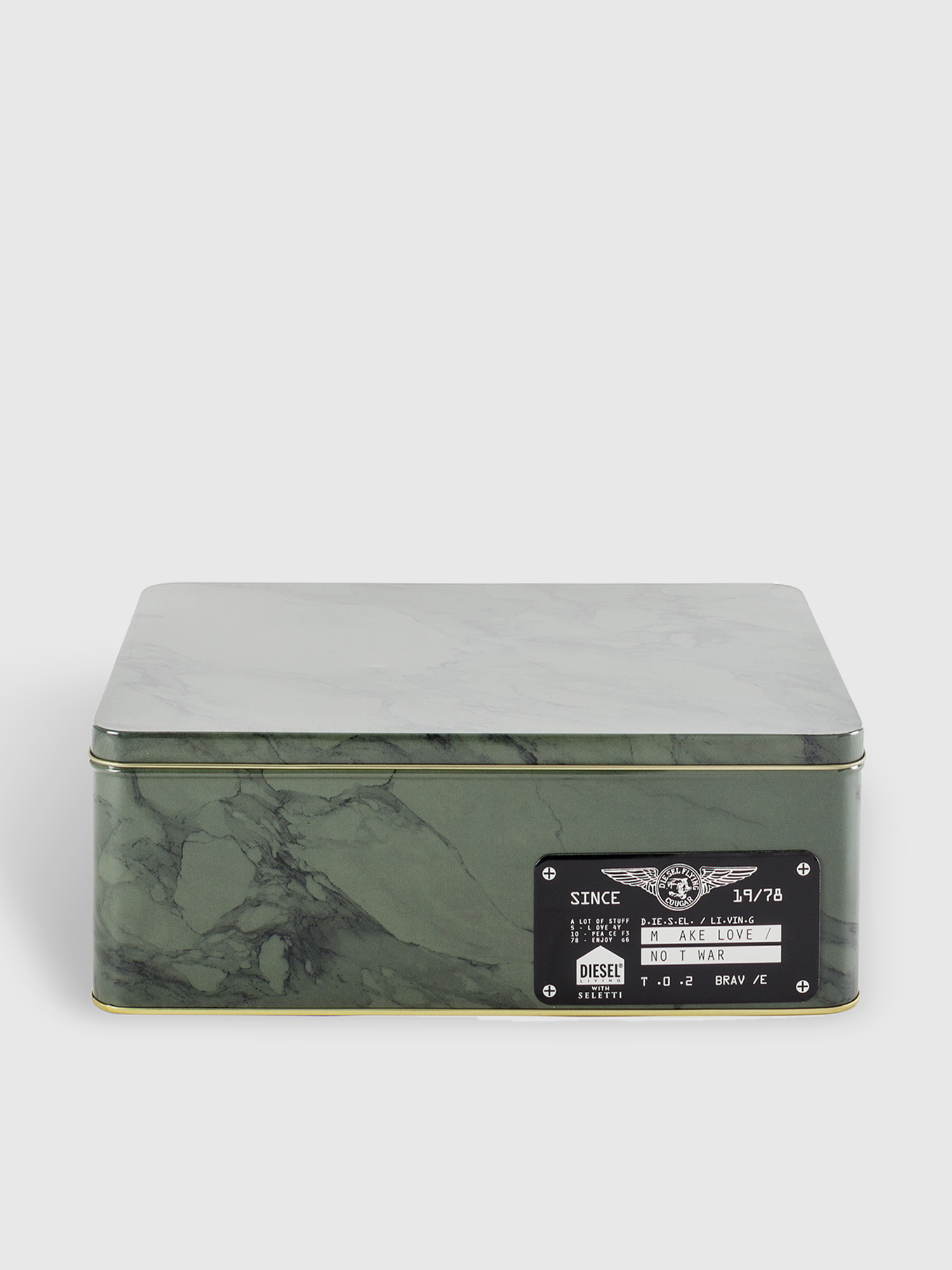Diesel - 11101 SURVIVAL, Unisex's Military green metal box with lid in Military Green - 1
