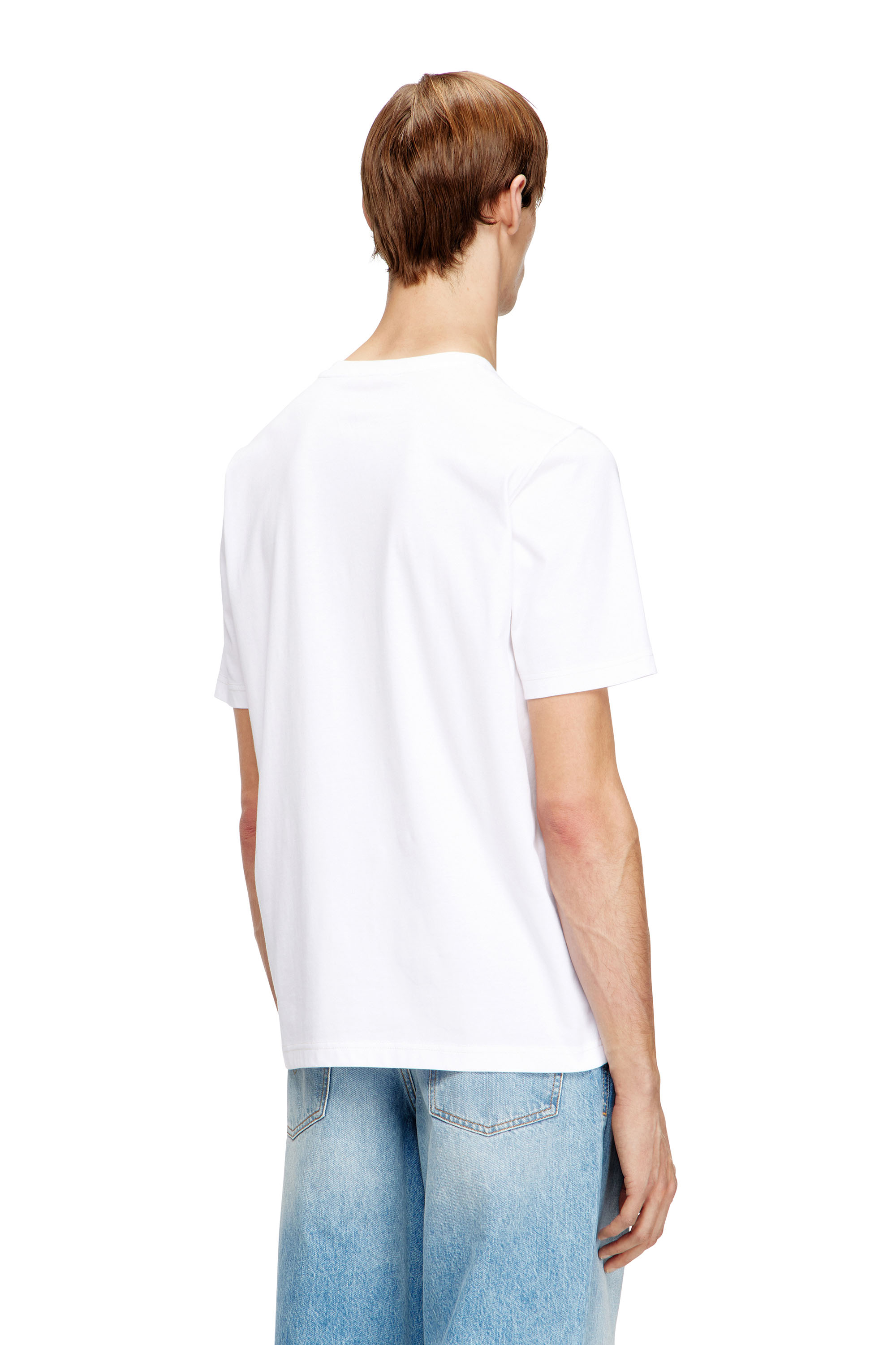 Diesel - T-ADJUST-V5, Man's Regular cotton T-shirt with puff print in White - 4