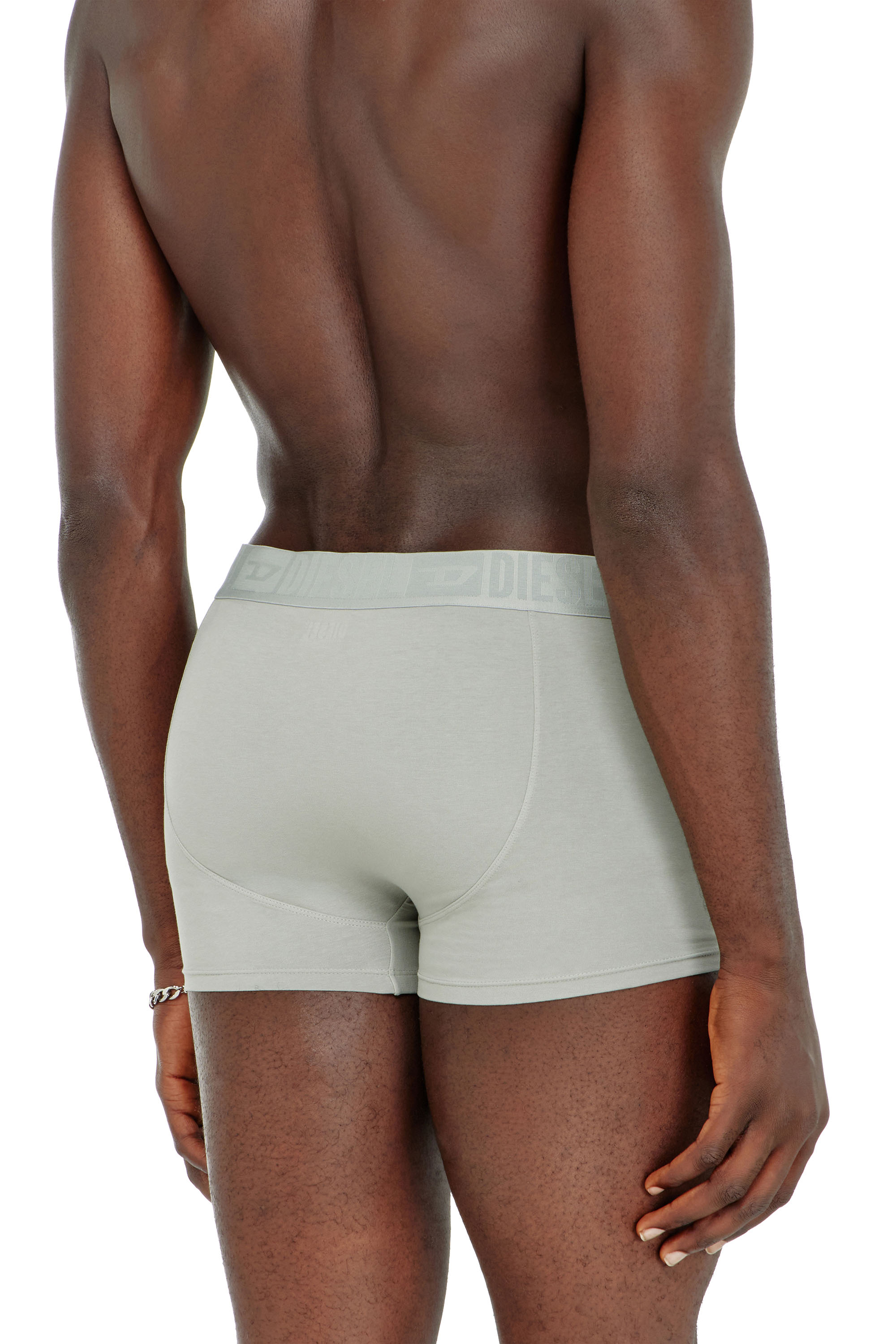 Diesel - MIKE-D-CORE-3PACK, Man's Three-pack of stretch cotton boxer briefs with tonal waistband in Gray/Black - 4