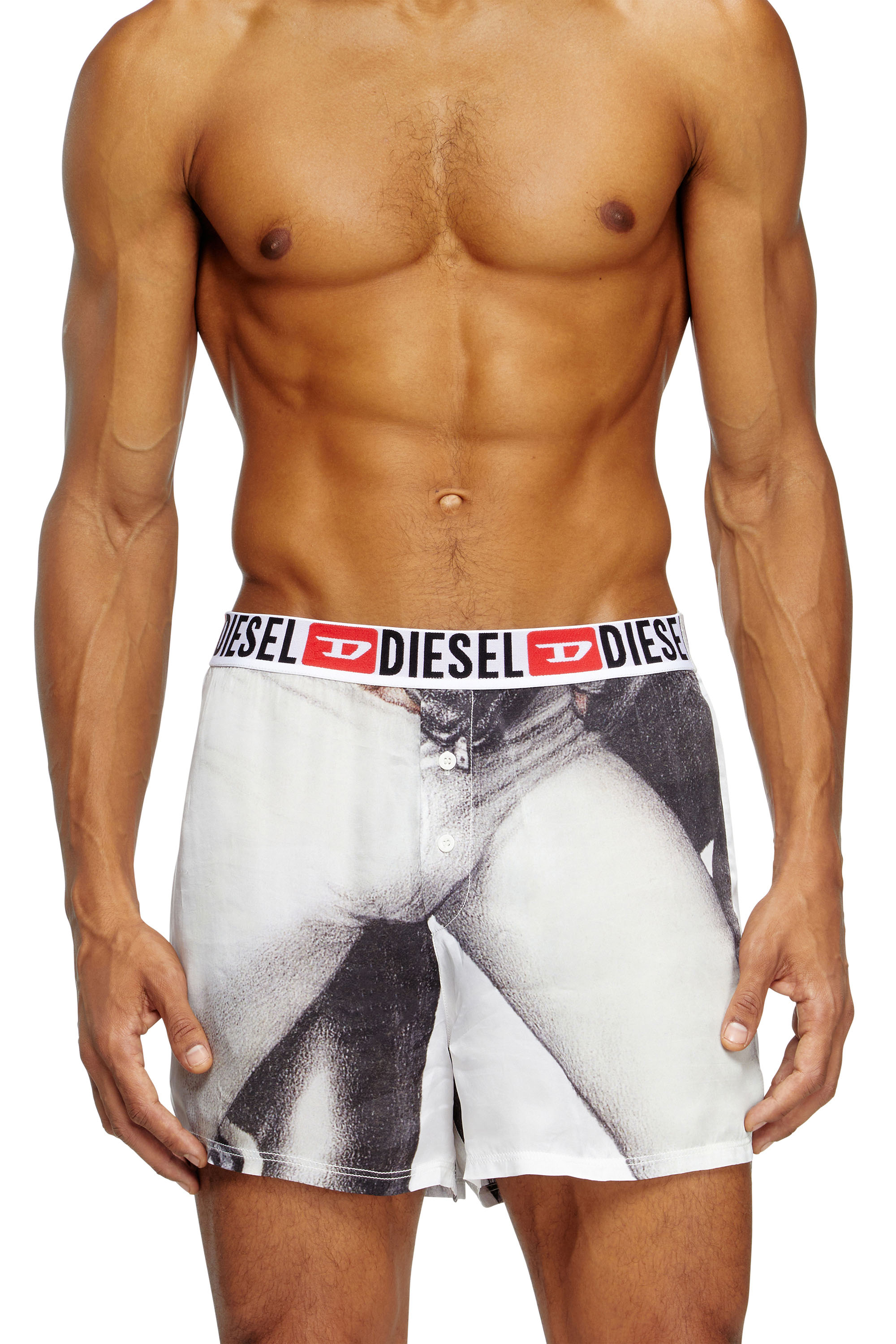 Diesel - PR-STARK, Man's Boxer shorts with graphic print in White - 3