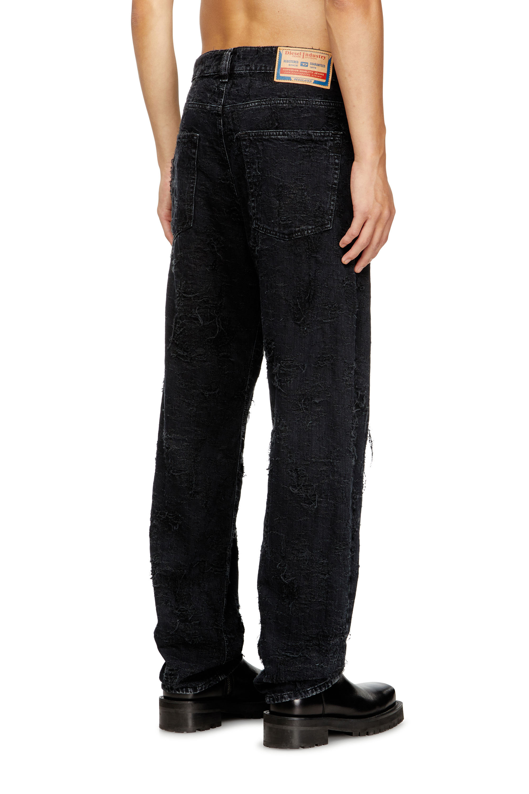 Diesel - Man's Regular Jeans 2024 D-Macs 007BW, Black/Dark grey - 2