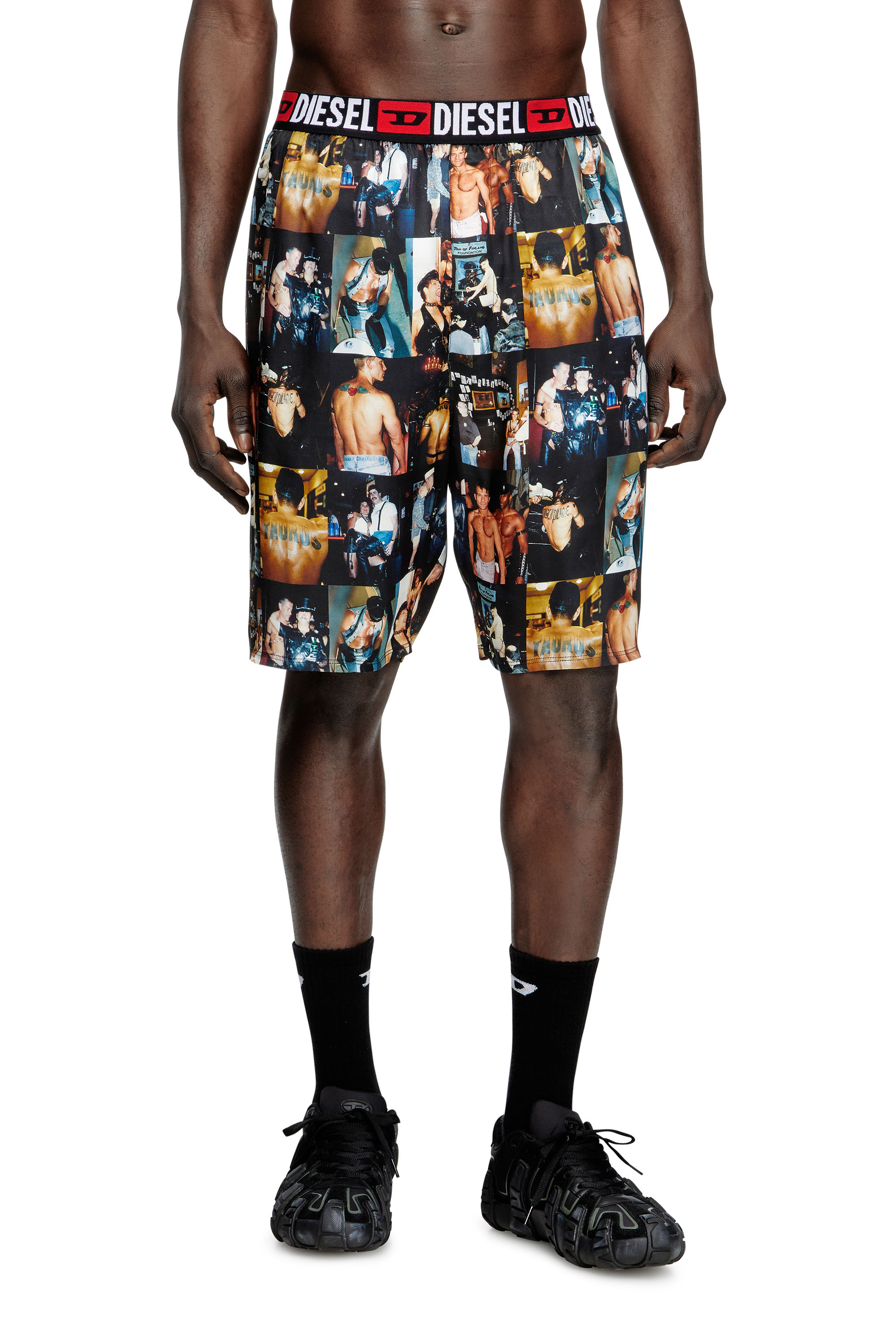 Diesel - PR-P-TOLL-SHOR-TOM25, Unisex's Shorts with graphic prints in Black - 3