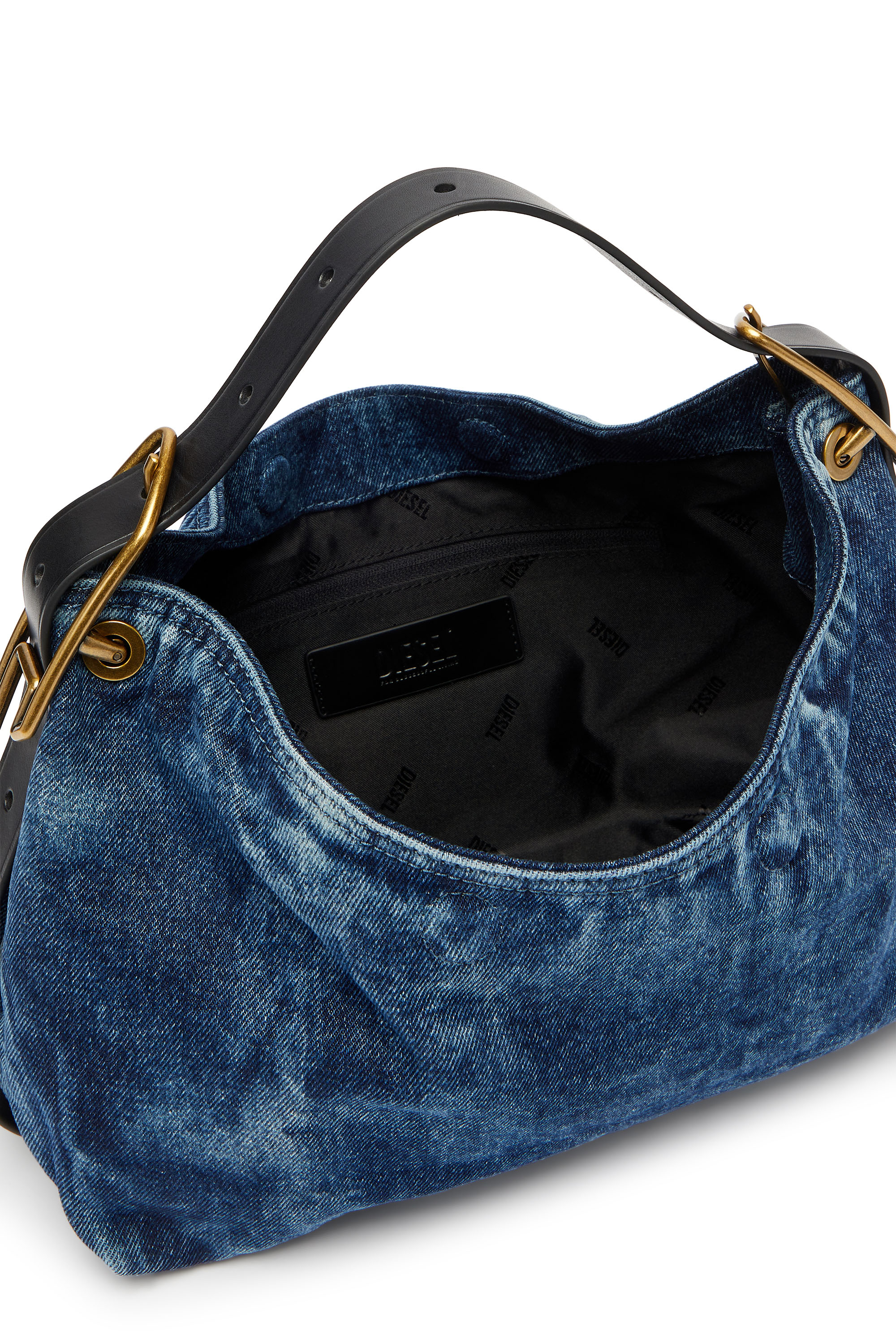 Diesel - D-LINE SHOULDER, Woman's D-Line-Denim shoulder bag in Medium blue - 5