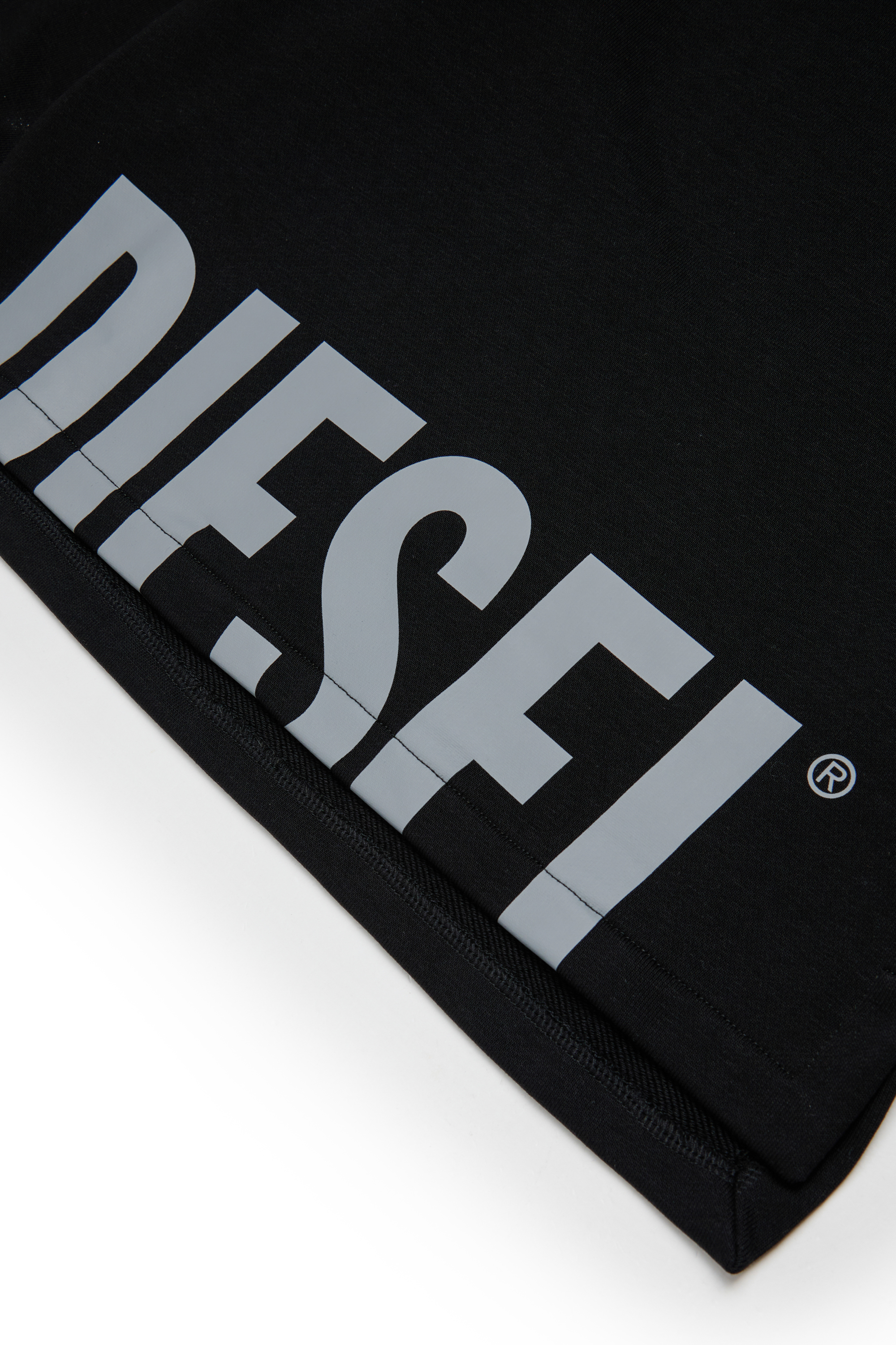 Diesel - SRES OVER, Man's Sweatshirt cut-off logo print in Black - 4