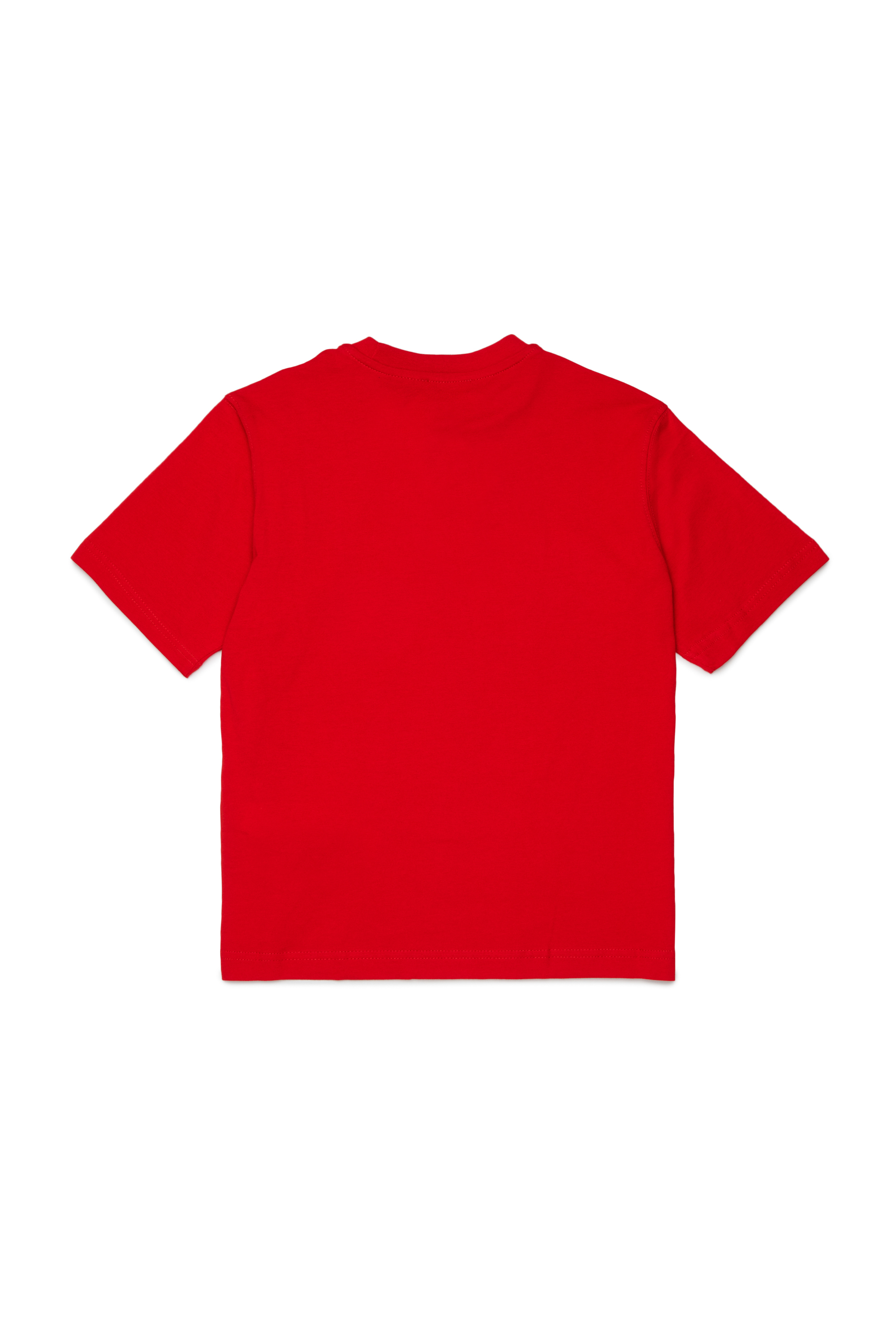 Diesel - TCIRCLE OVER, Man's Cotton T-shirt with Diesel print in Red - 2
