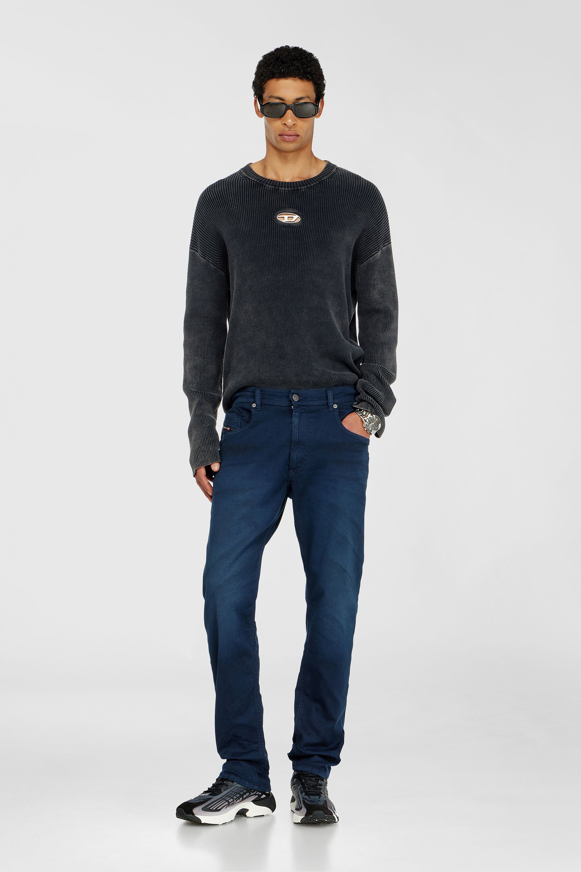 Diesel - Man's Regular 2032 D-Krooley-BW Joggjeans&reg; 0670M, Dark Blue - 2