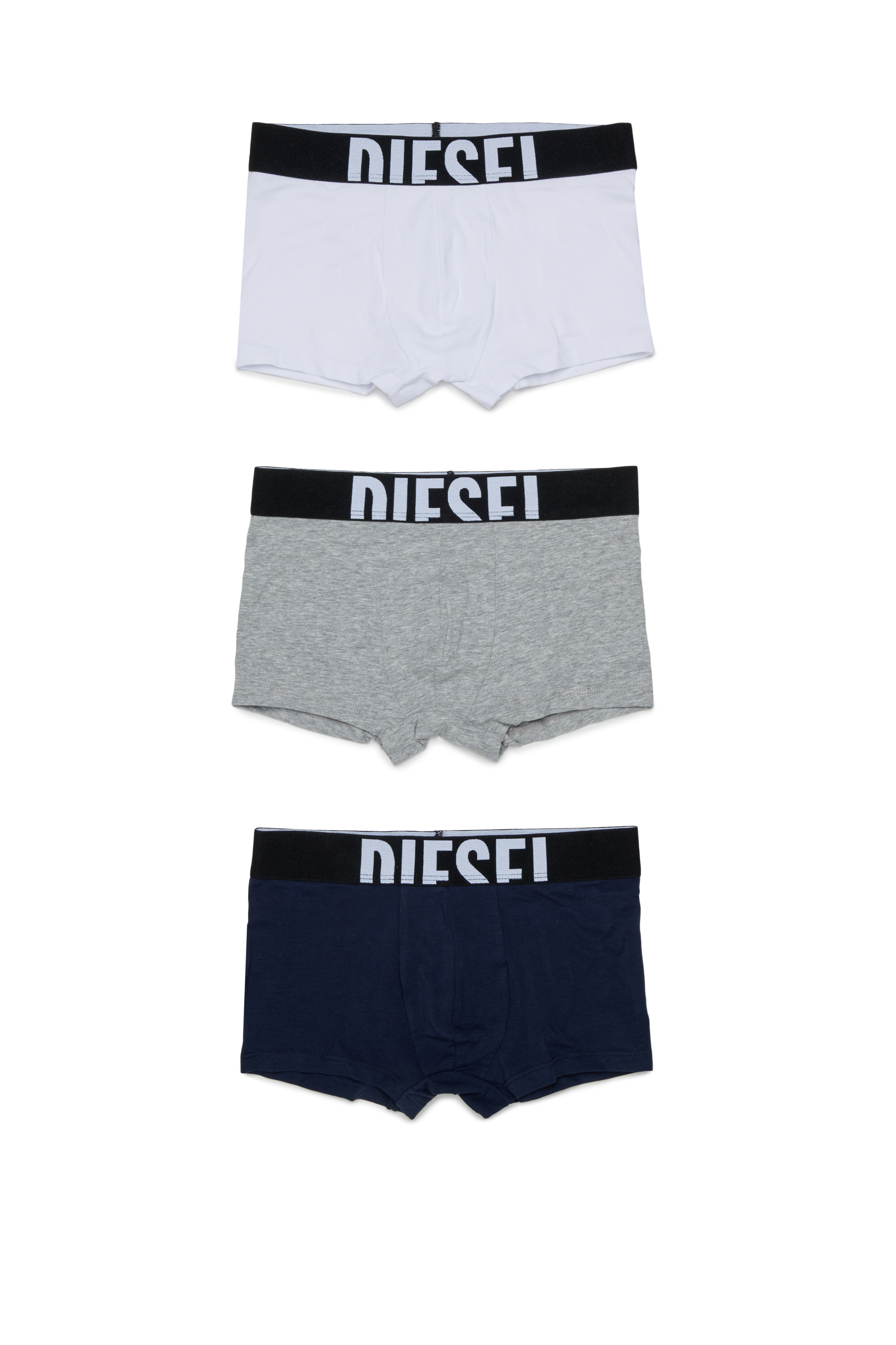 Diesel - UM-UMILLOTRIPACK-DD, Man's 3-pack boxer briefs in stretch cotton in Grey/Black - 1