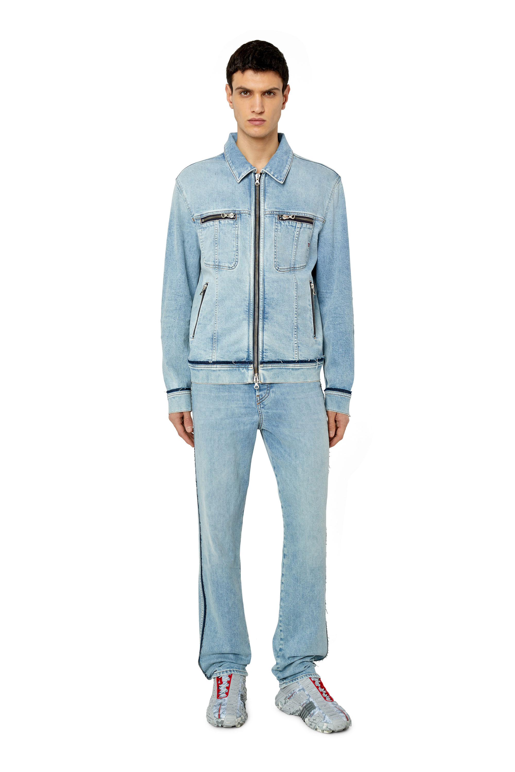 Diesel - 2020 D-Viker 09F41 Straight Jeans, Light Blue - Image 5