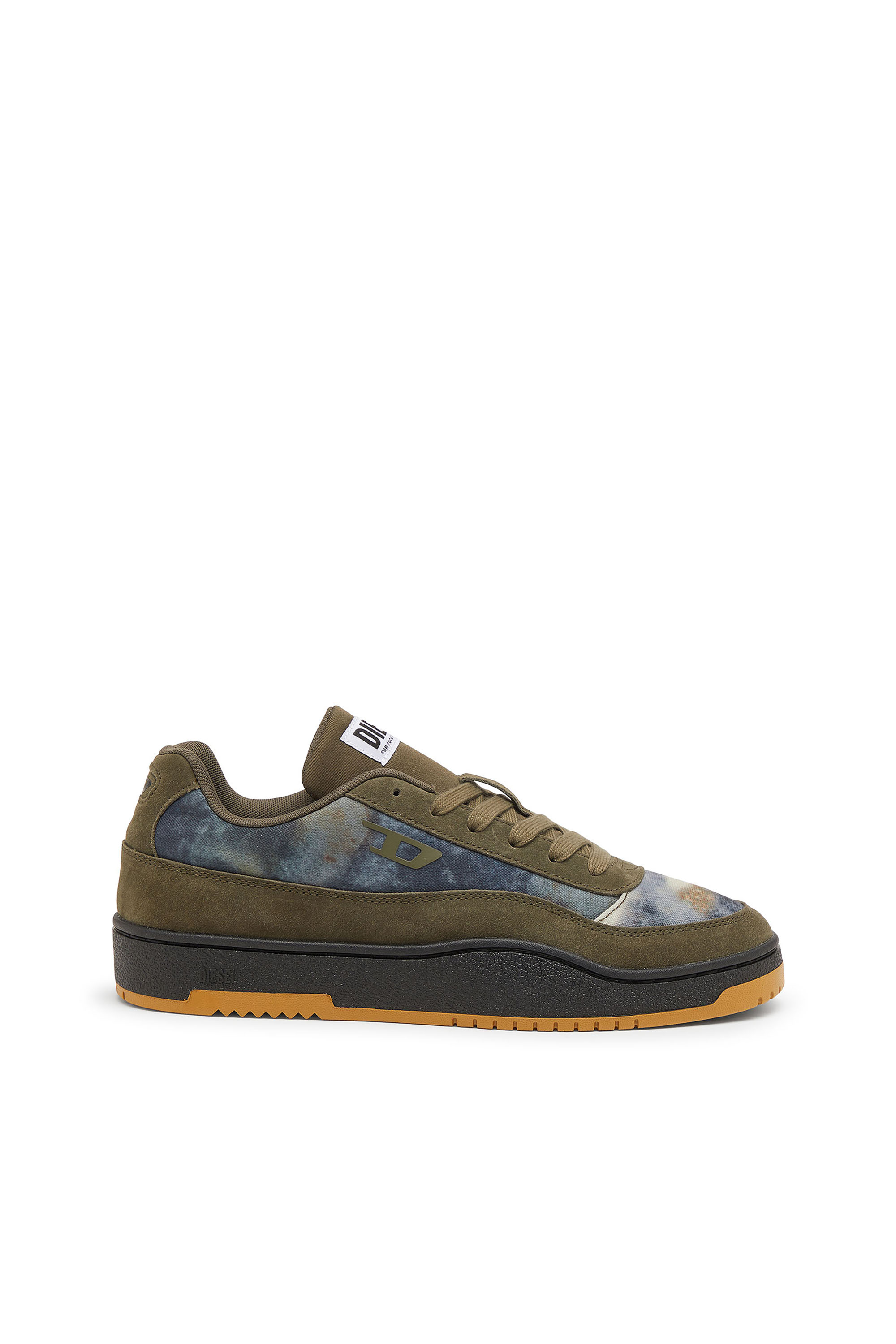 Diesel - S-TRACKER-D LOW, Man's S-Tracker-D leather lace-up shoes in Green/Blue - 1