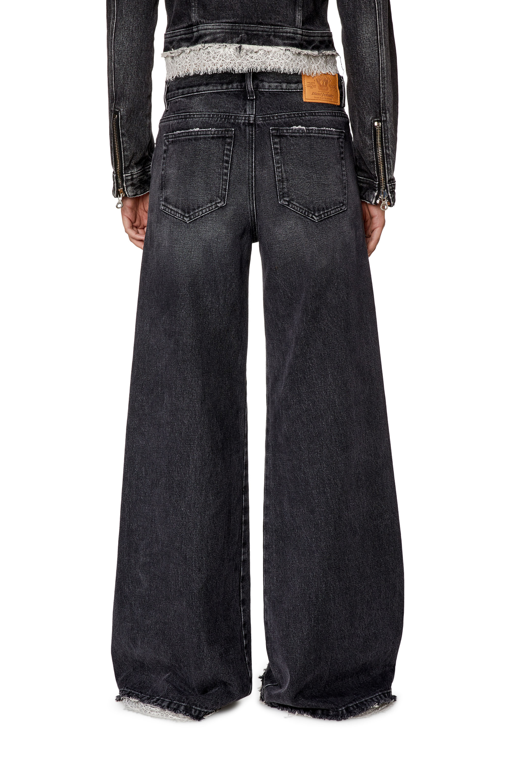 Diesel - Bootcut and Flare Jeans 1978 D-Akemi 007S2, Black/Dark grey - Image 3