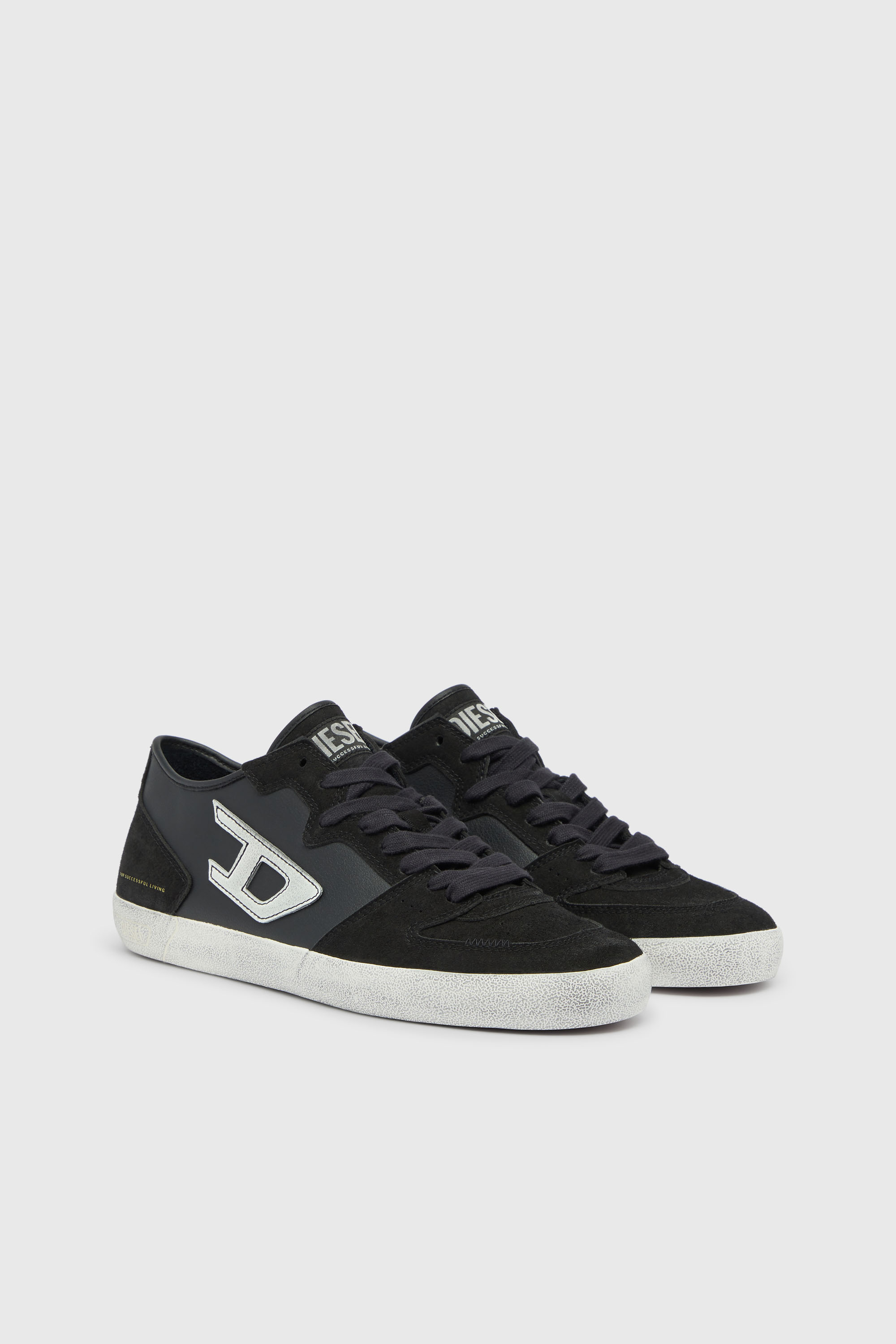 Diesel - S-LEROJI D-2 LOW, Man's S-Leroji-Panelled sneakers with D logo in null - 2
