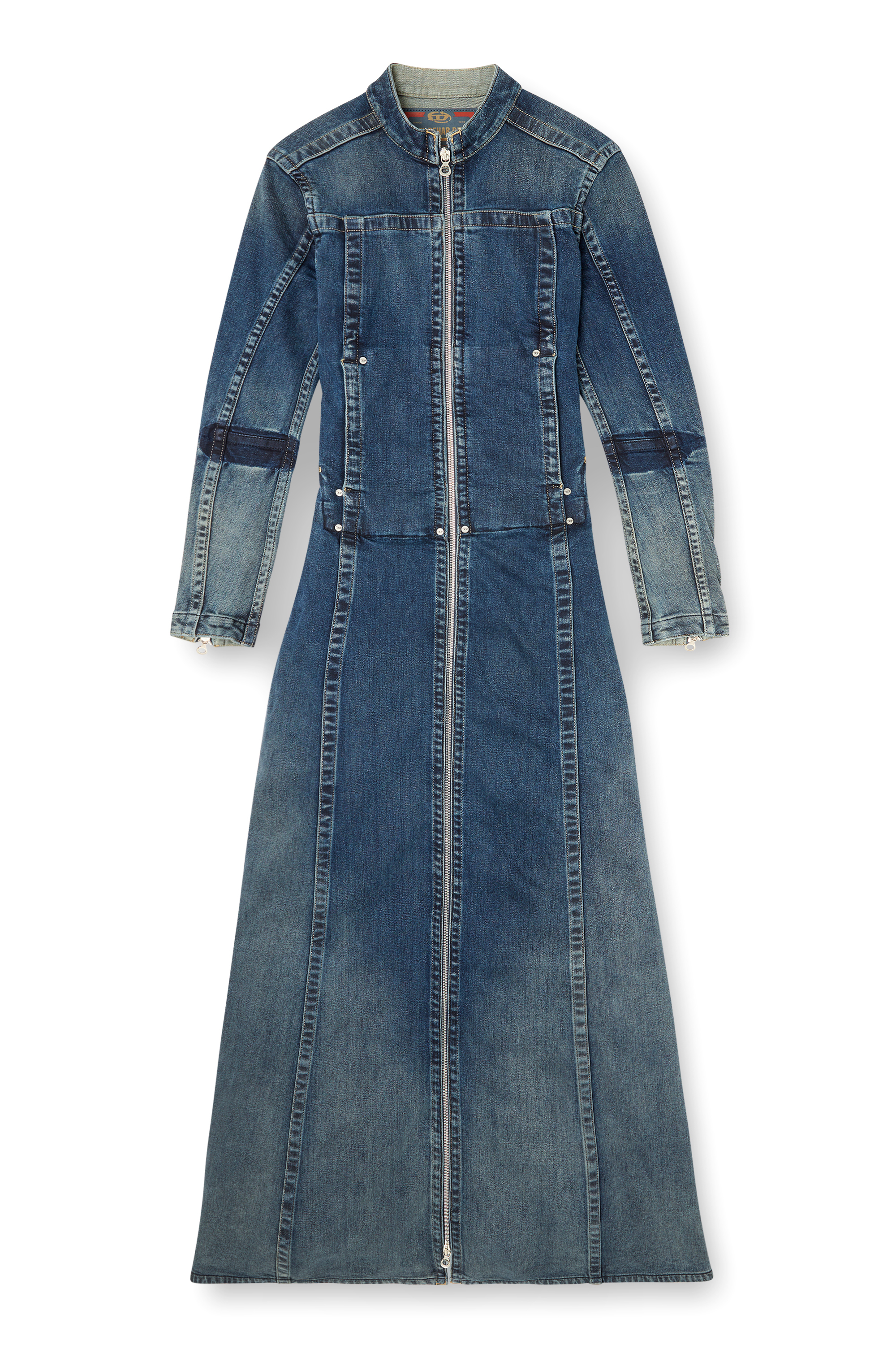 Diesel - DE-RO1-RE-FSG, Woman's Maxi dress in Rehab denim in Medium blue - 1
