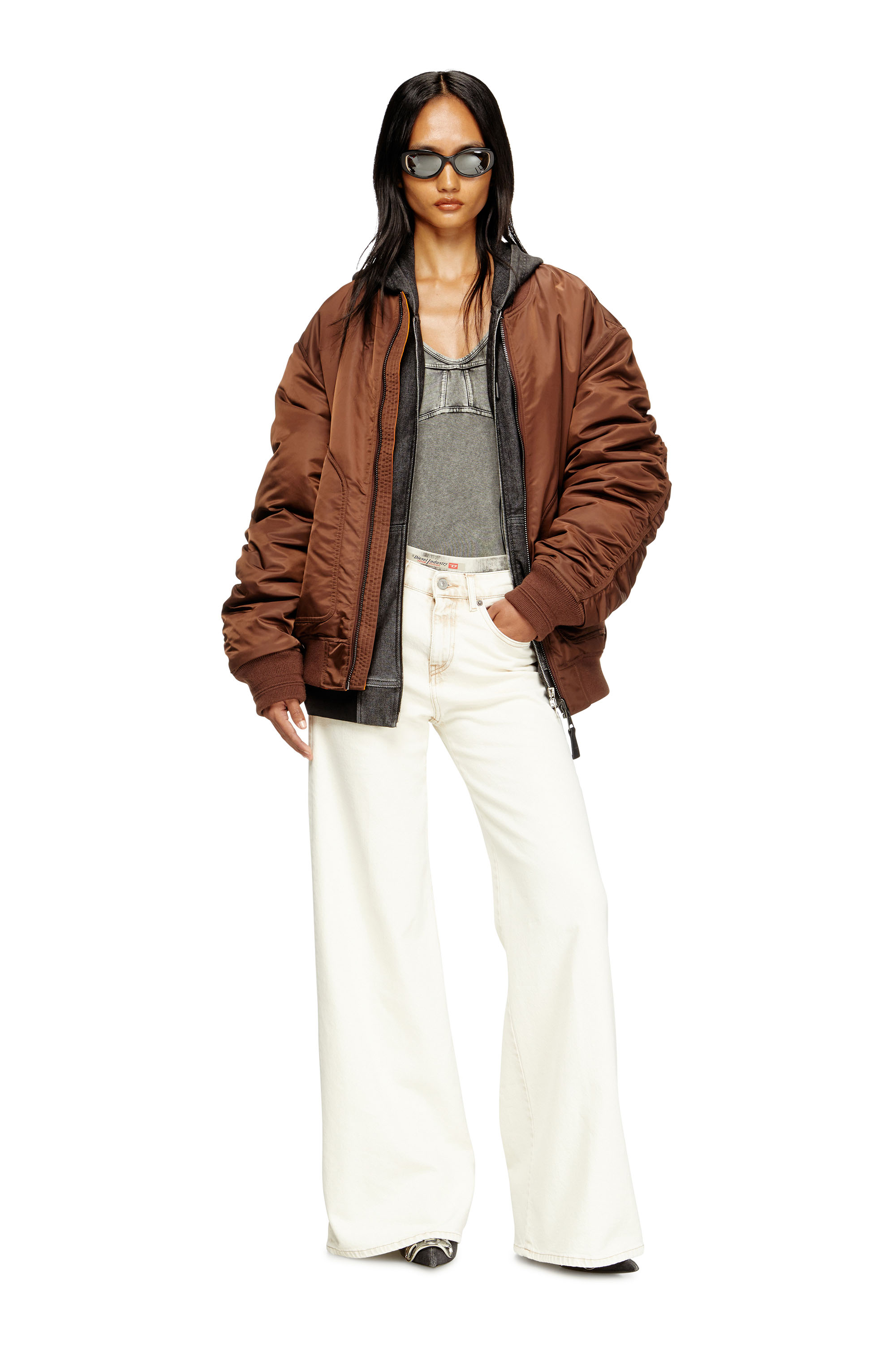 Flare Jeans 1978 D-Akemi 09M70, White Diesel - Woman's Flare Jeans 1978 D-Akemi 09M70, White - 1