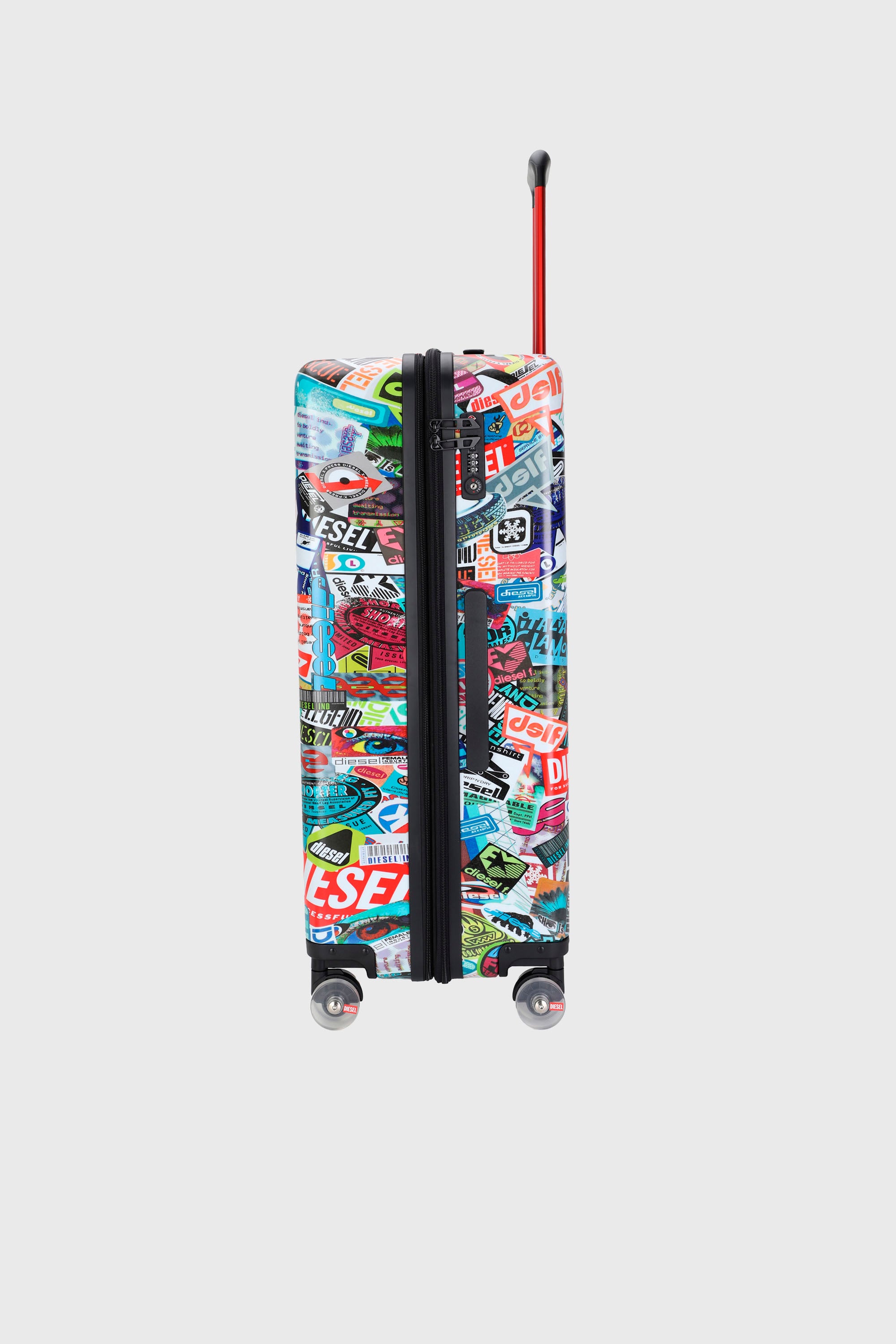 Diesel - DIESEL PC PRINTED TROLLEY-STICKERS- DSL0, Unisex's Sticker style suitcase size L in Multicolor - 4