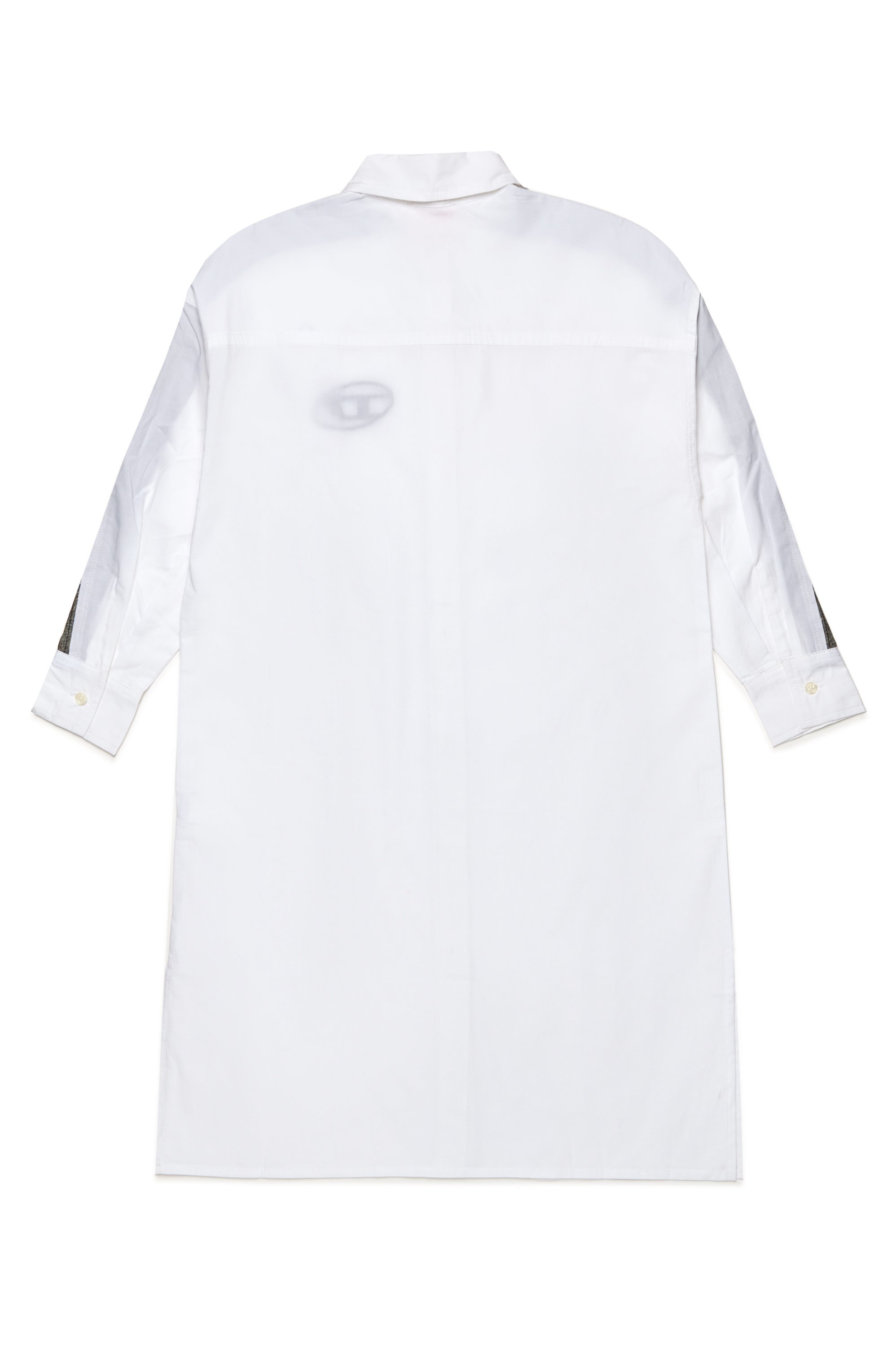 Diesel - DLUN, Woman's Shirt dress with denim bands in White - 2