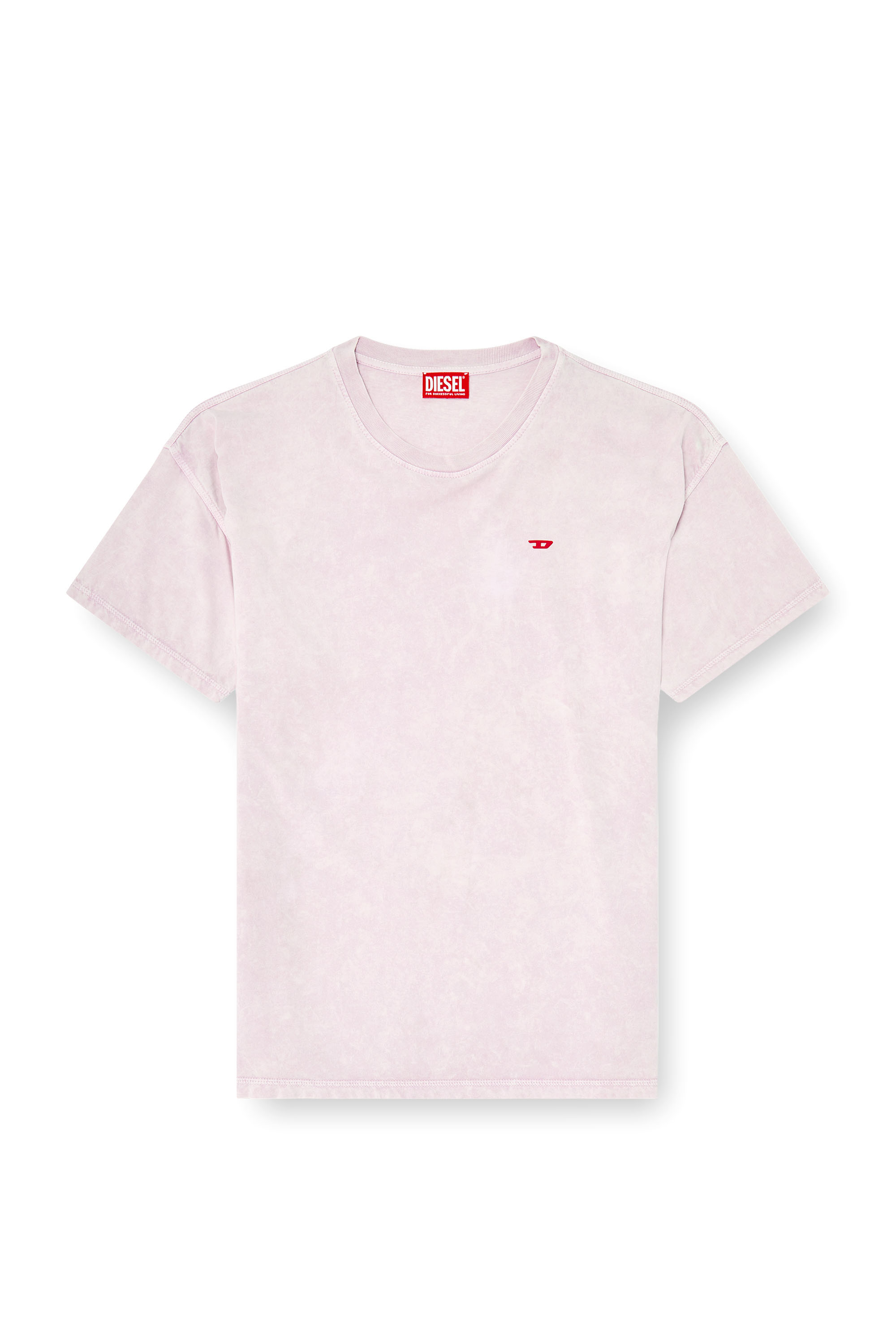 Diesel - T-BOXT-AA14, Man's Cotton T-shirt with treated effect in Pink - 3