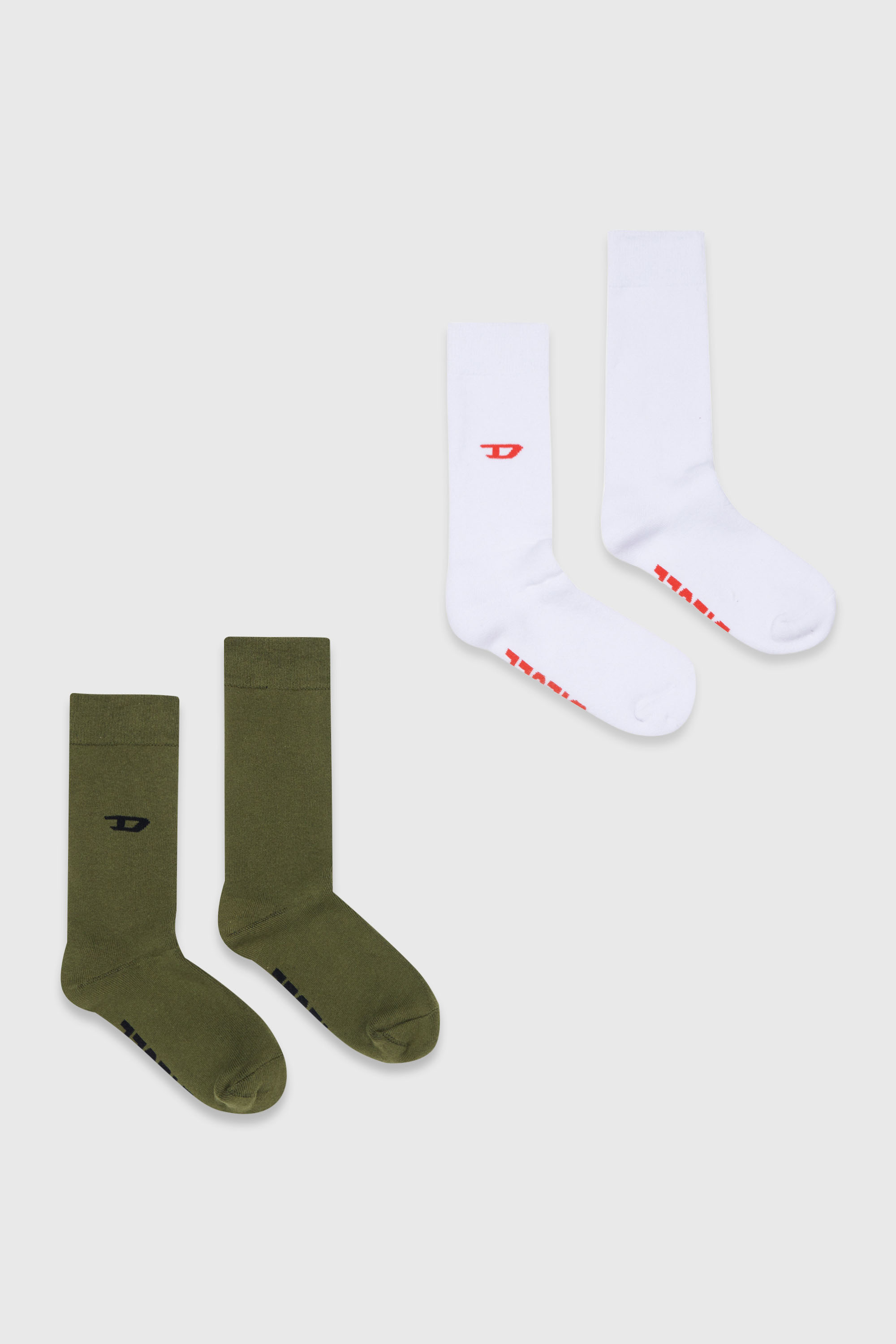 Two-pack cotton socks with logo details