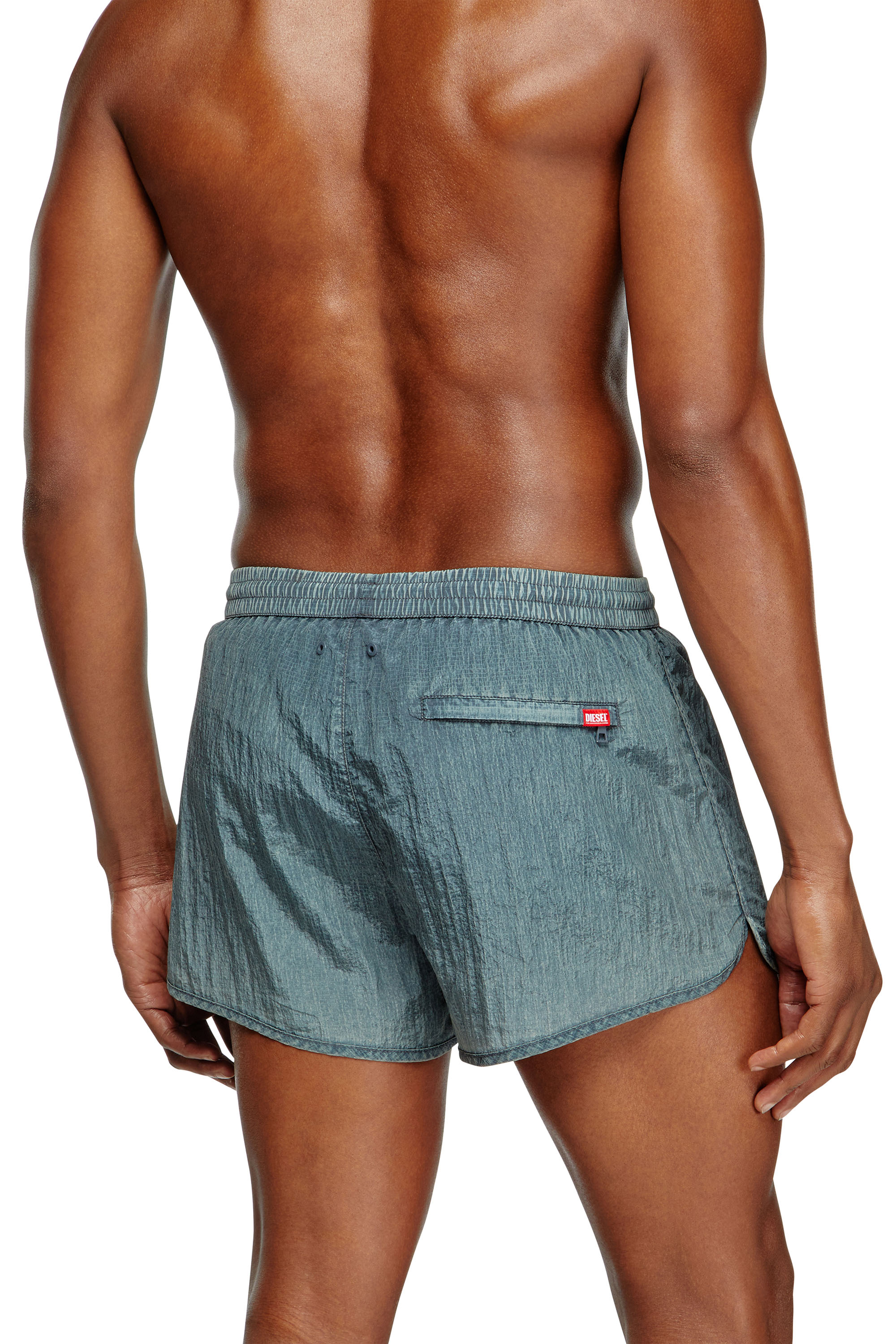 Diesel - OLIVER-30-D-POP, Man's Swim shorts in treated ripstop in Grey - 3