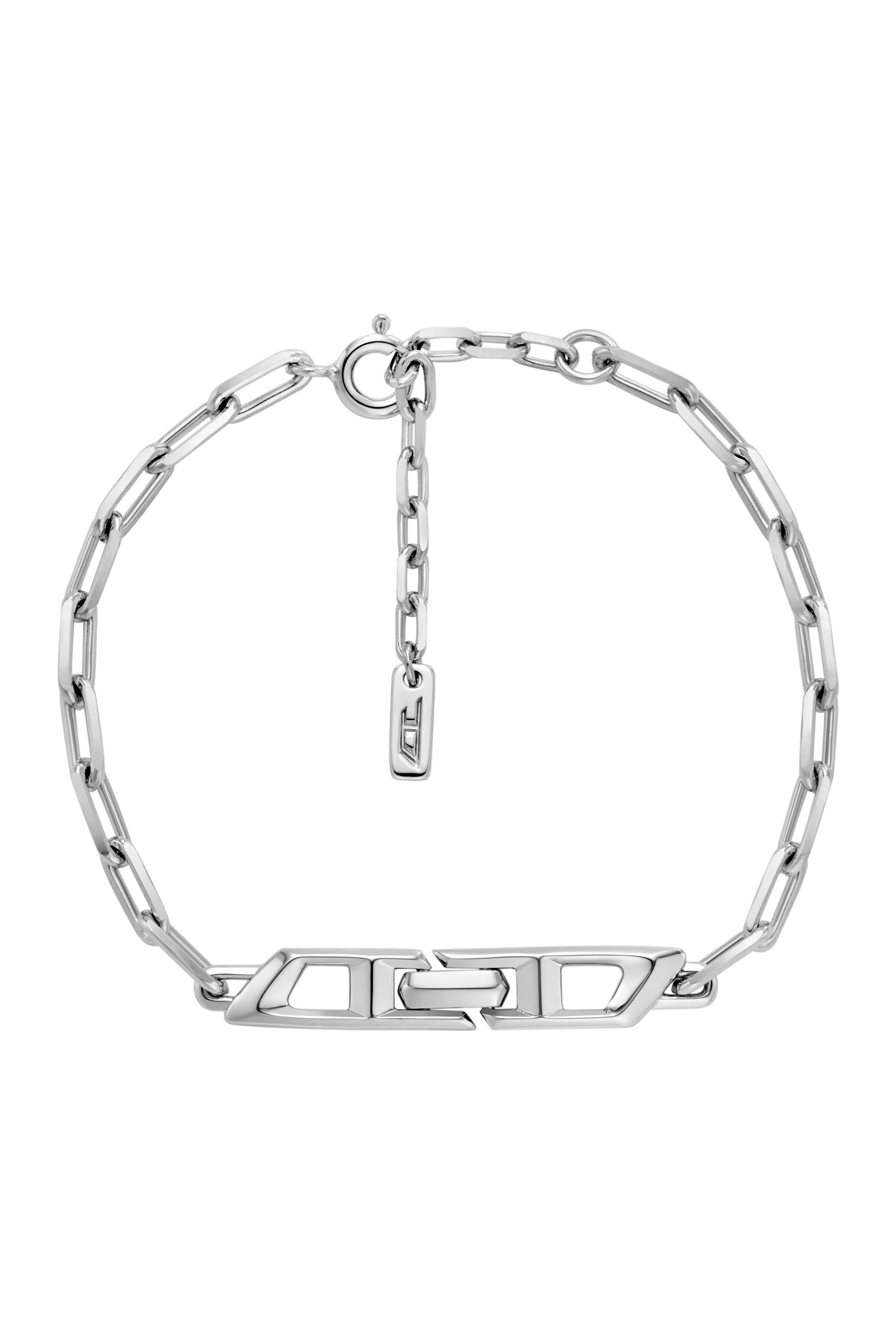 Diesel - DL1363040 STERLING SILVER JEWEL, Unisex's Sterling silver chain bracelet in Silver - 1