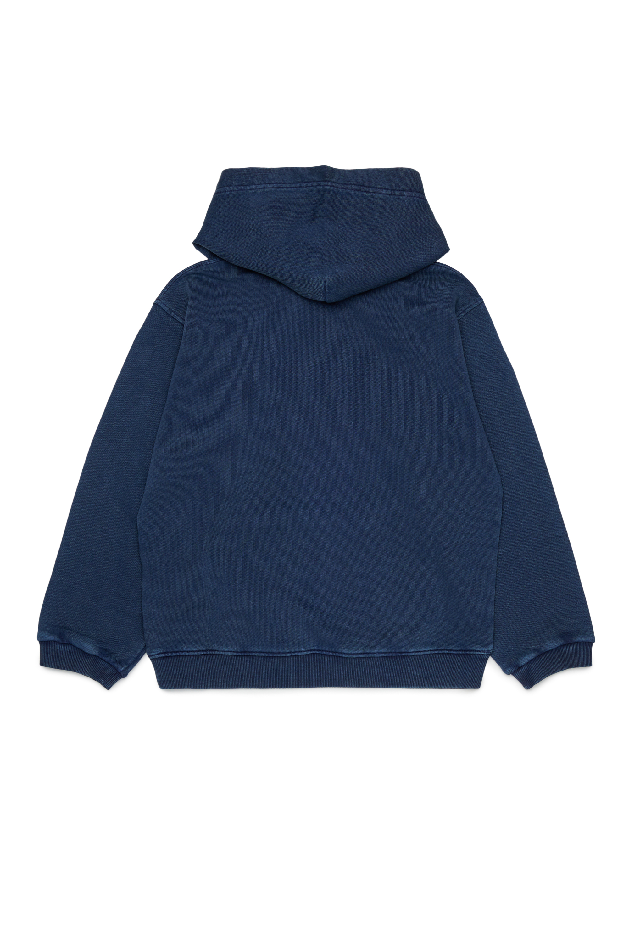 Diesel - STISEL OVER, Man's Hoodie with maxi logo print in Dark Blue - 2