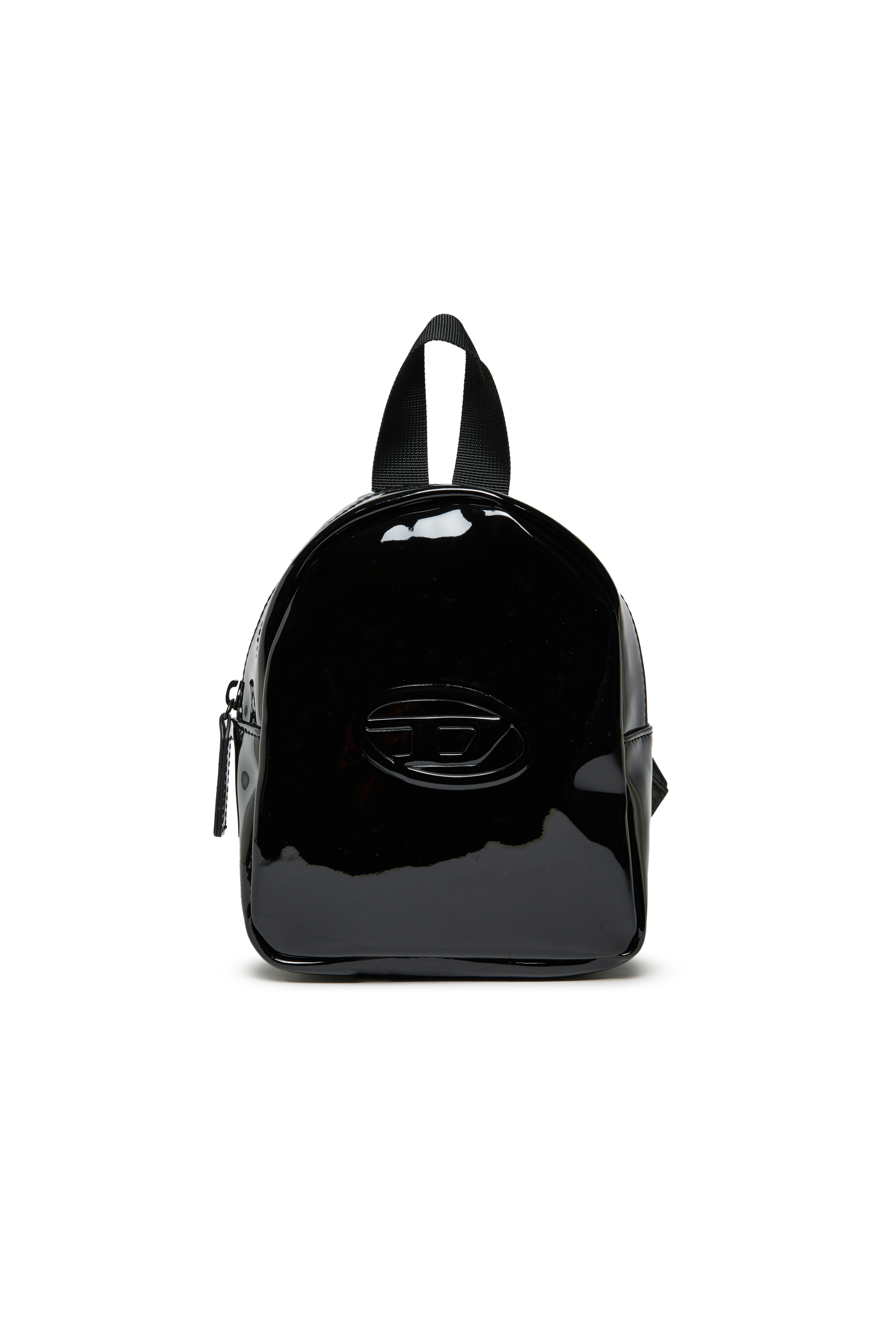 Diesel - WENGLY, Woman's WENGLY-Glossy backpack with embossed logo in Black - 1