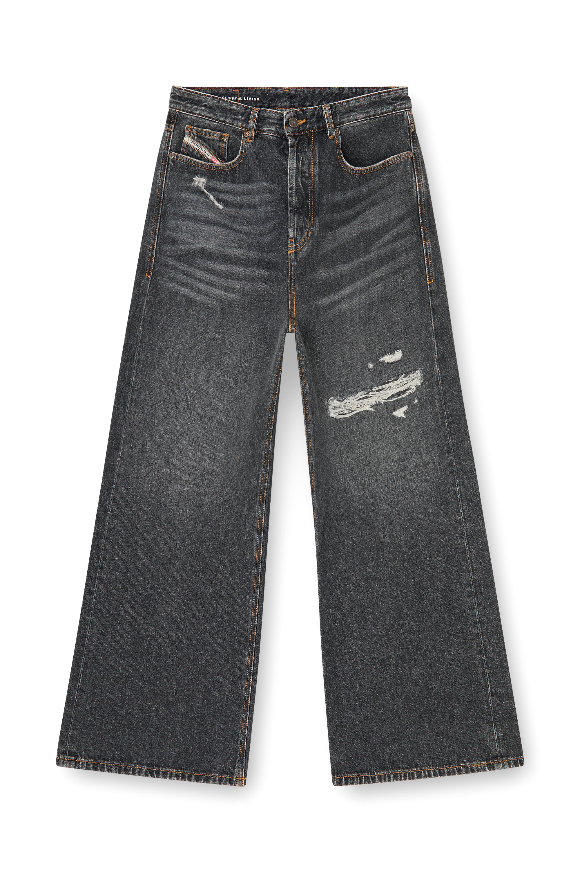 Diesel - Man's Relaxed Jeans D-Rise 007DN, Black/Dark grey - 3