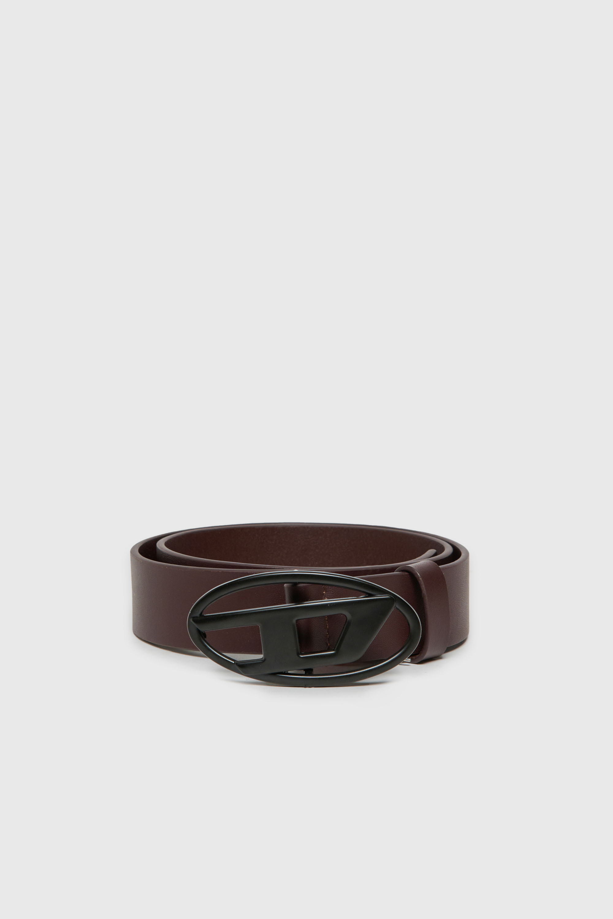 3 cm leather belt with Oval D buckle