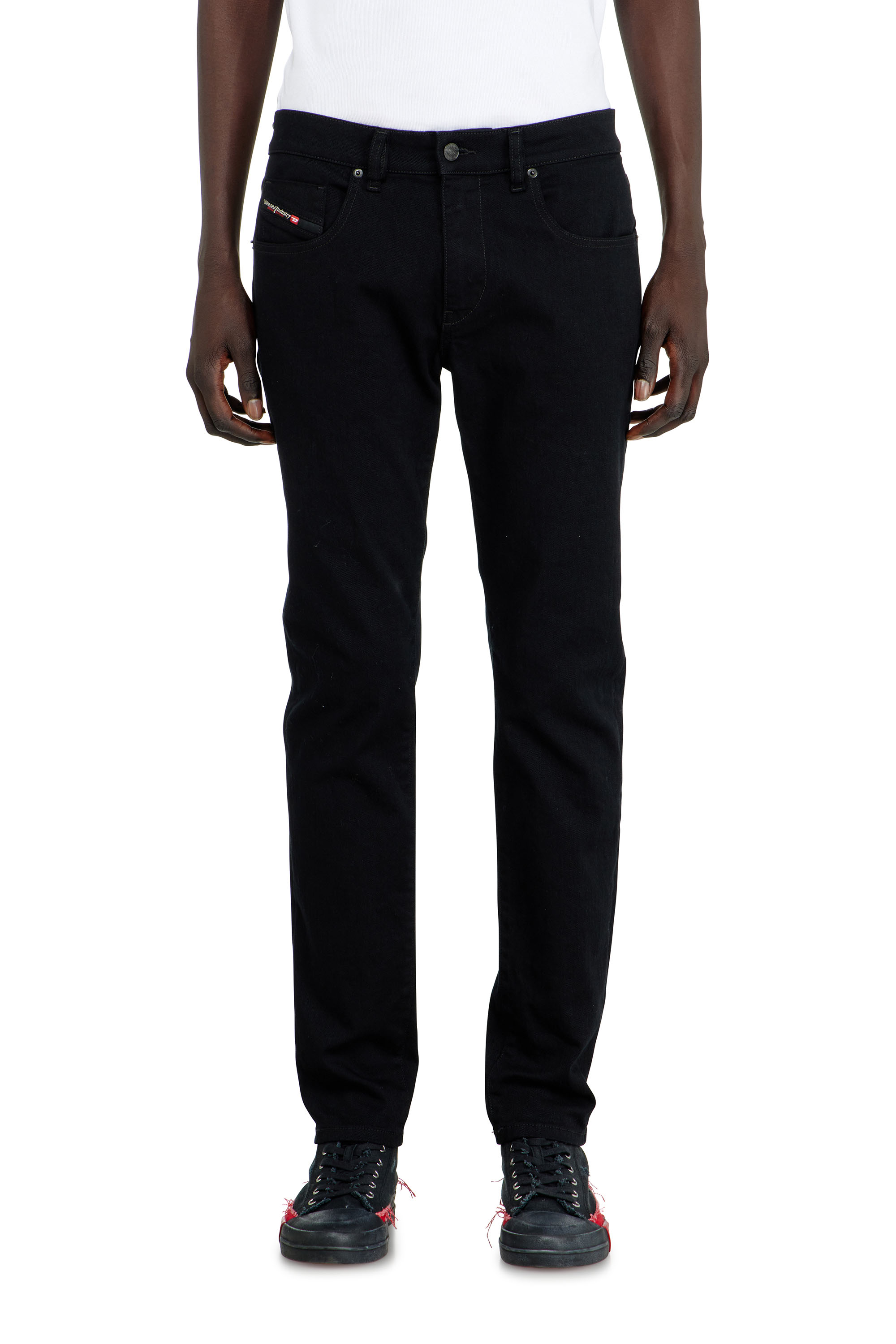 Diesel - Man's Slim Jeans 2019 D-Strukt 069YP, Black/Dark grey - 4