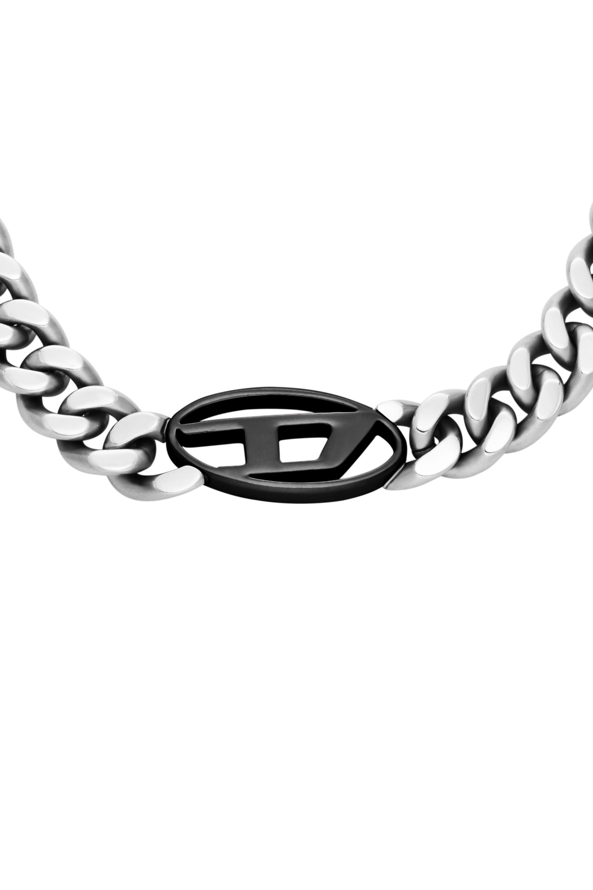 Diesel - DX1635931 JEWELLERY, Unisex's Two-tone stainless steel chain necklace in Silver/Black - 2