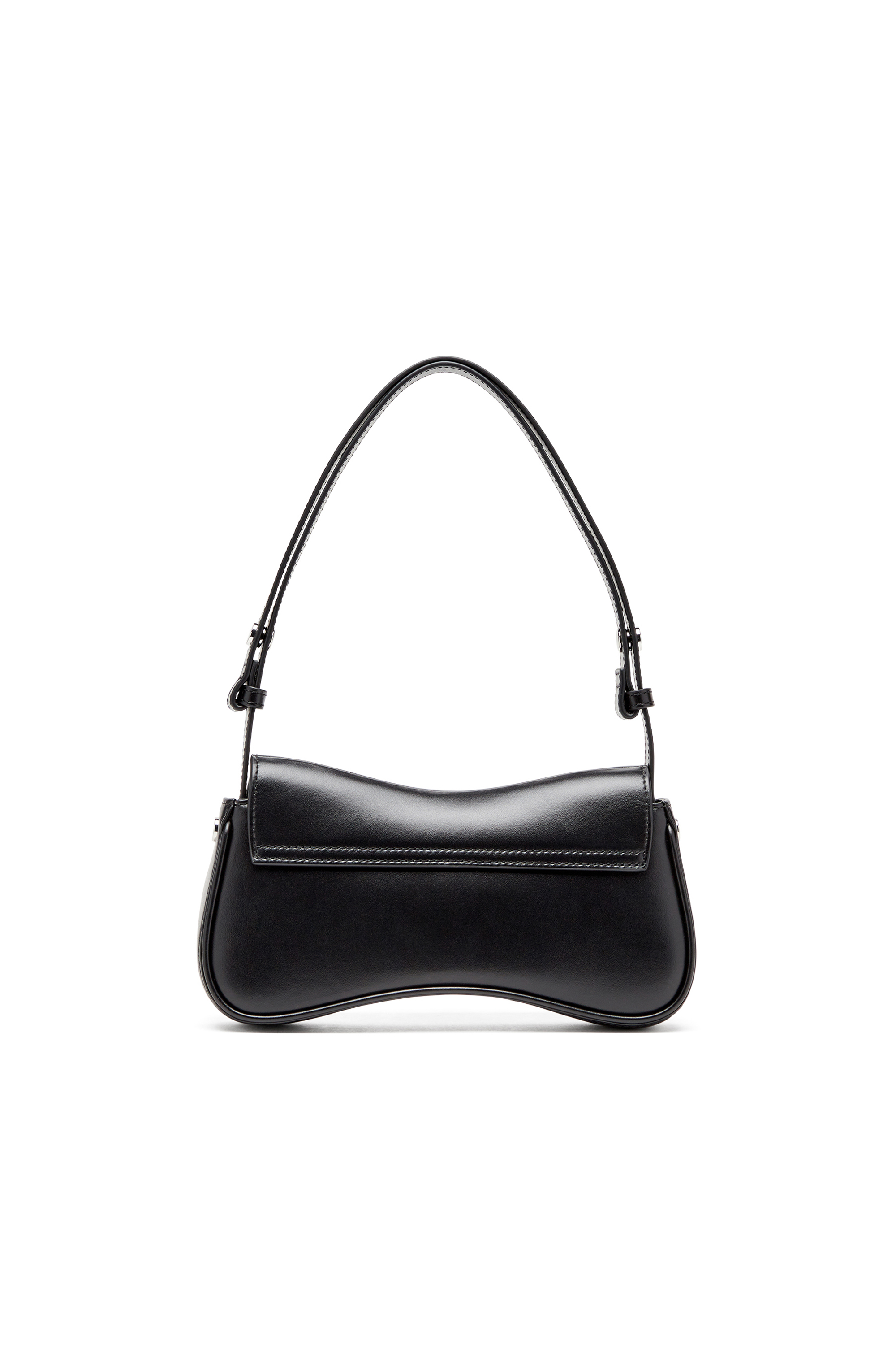 Diesel - PLAY CLUTCH, Woman's Play-Semi gloss leather shoulder bag in Black - 3
