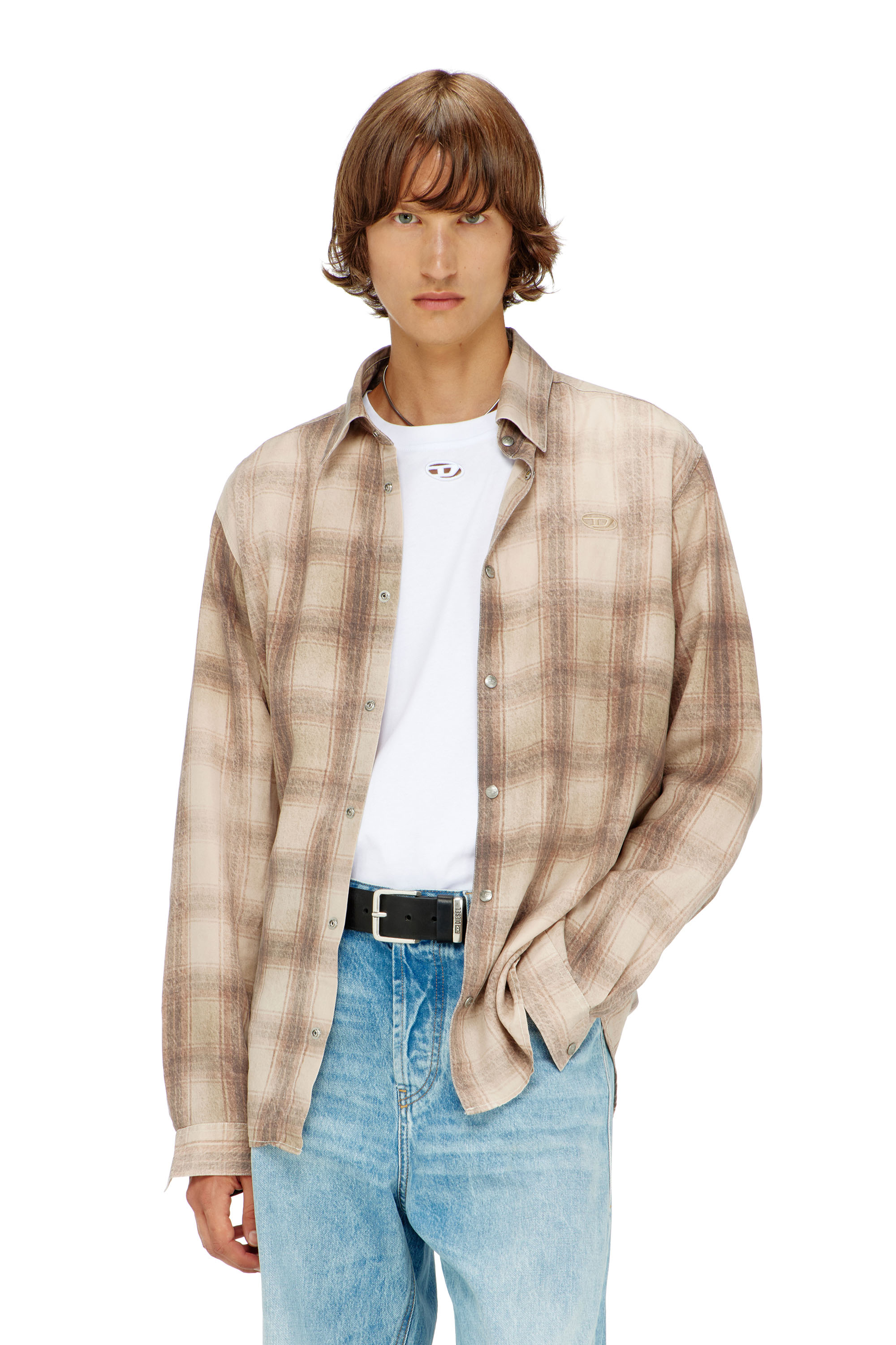 Diesel - T-BOXT-DCO, Man's Relaxed cotton T-shirt with Oval D embroidery in White - 1