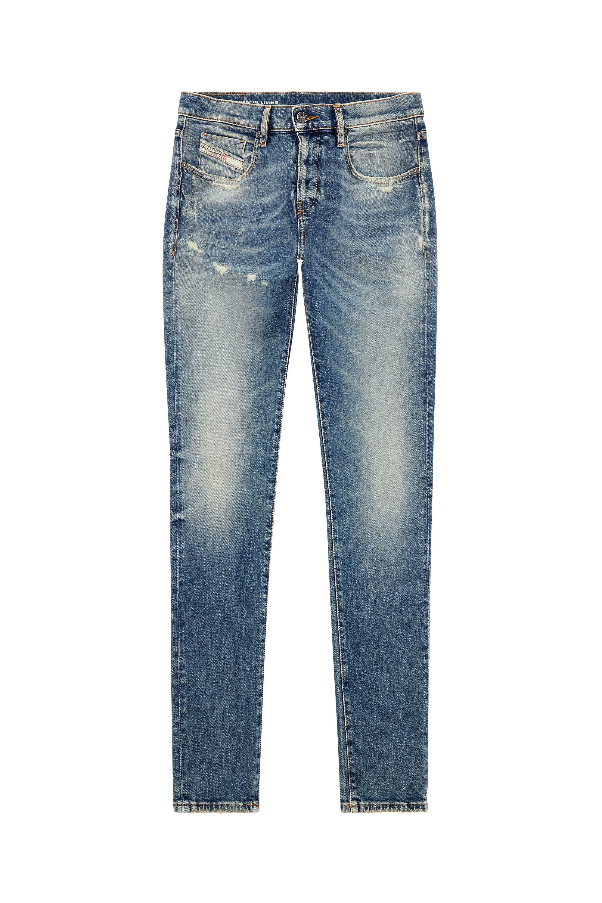Diesel - Slim Jeans 2019 D-Strukt E07L1, Medium blue - Image 3