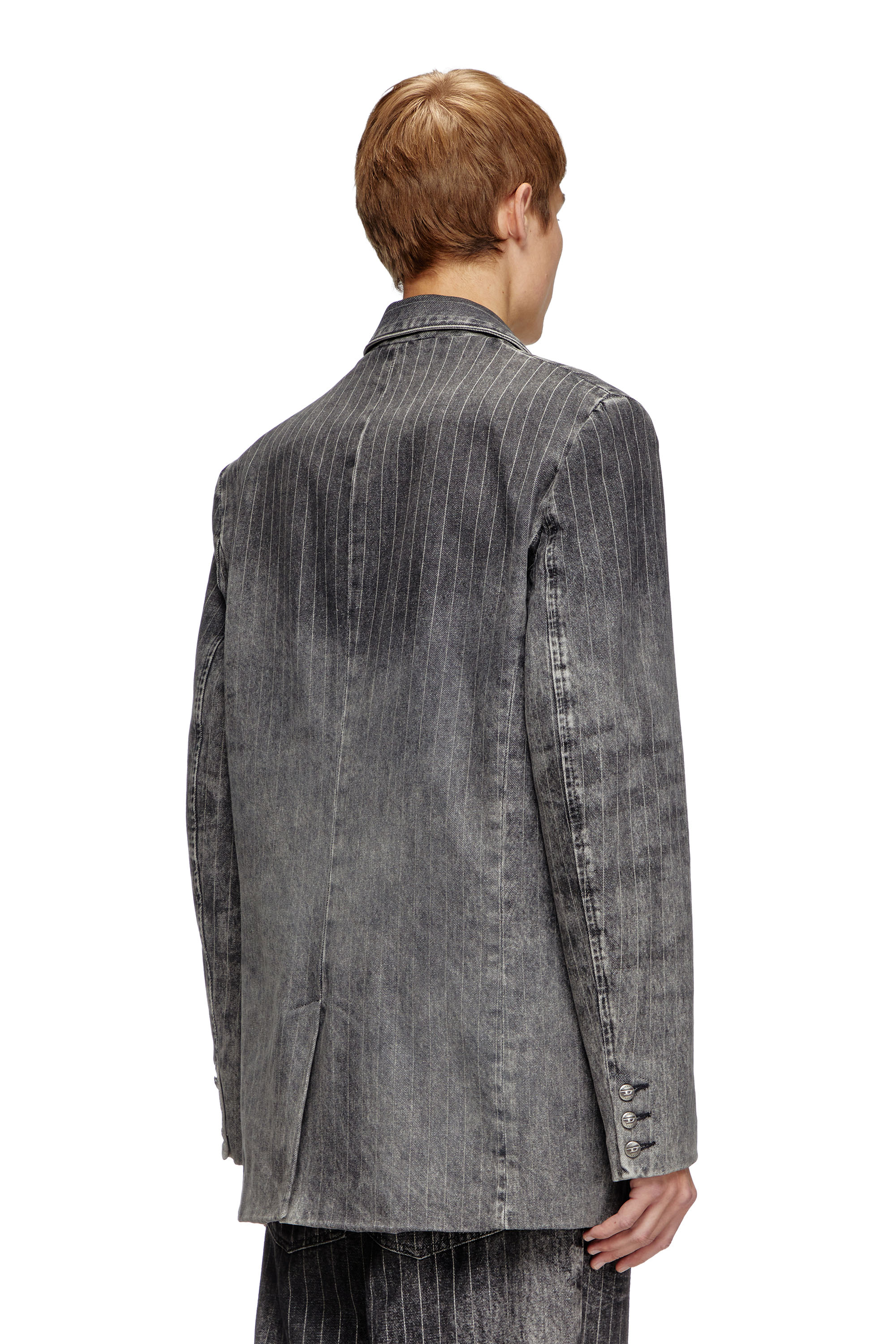 Diesel - D-REGER-S, Unisex's Blazer in tailoring pinstripe denim in Light Grey - 3