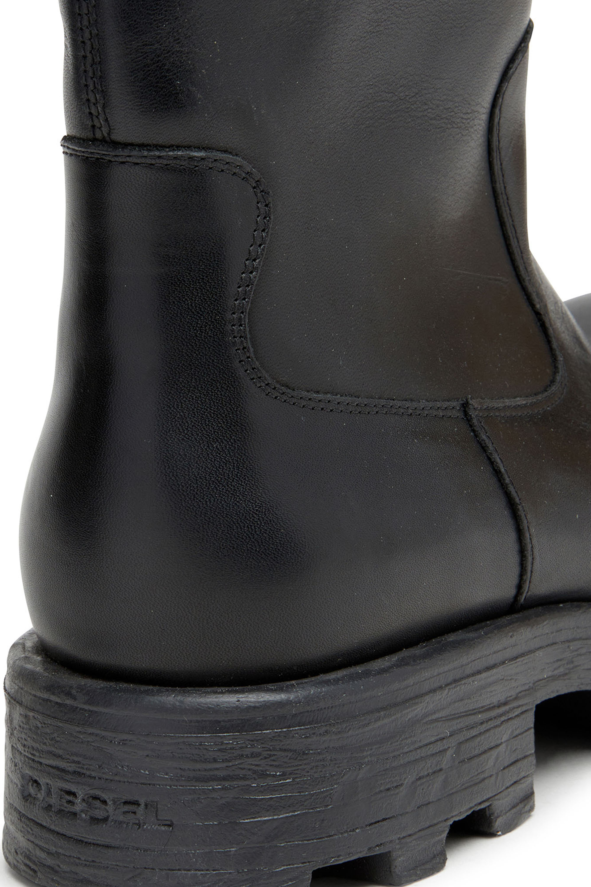 Diesel - D-HAMMER BKR D W, Woman's D-Hammer-Cut-out leather boots with logo hardware in Black - 4