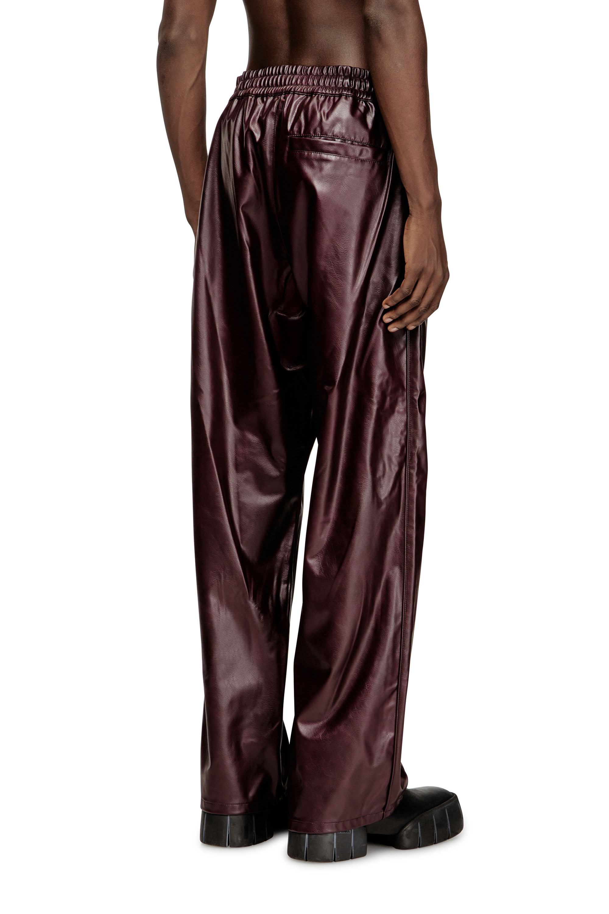 Diesel - FR-P-ARTEN, Man's Pants with logo in burgundy in Burgundy - 4