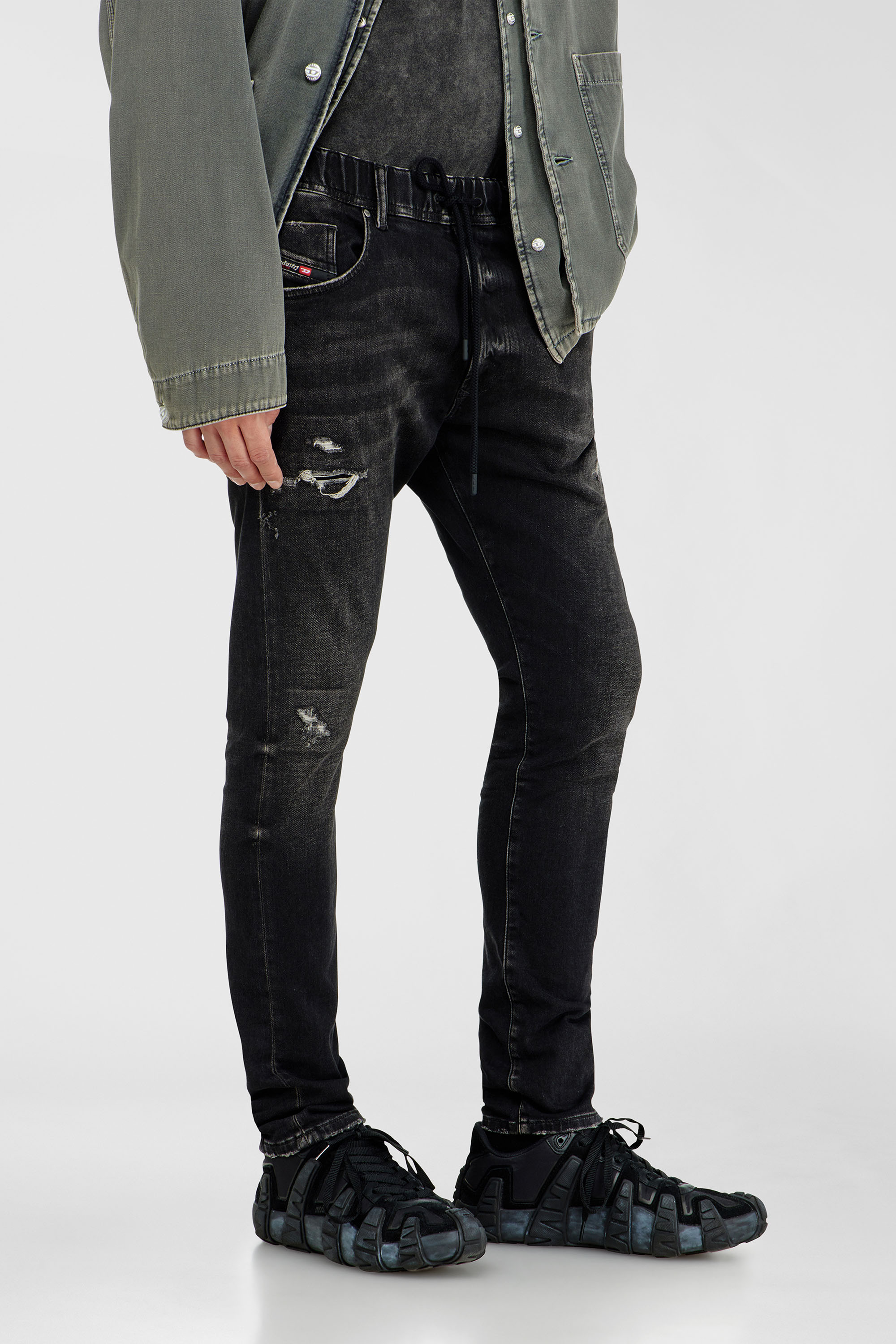 Diesel - Man's Regular 2030 D-Krooley Joggjeans&reg; 09Q22, Black/Dark grey - 5