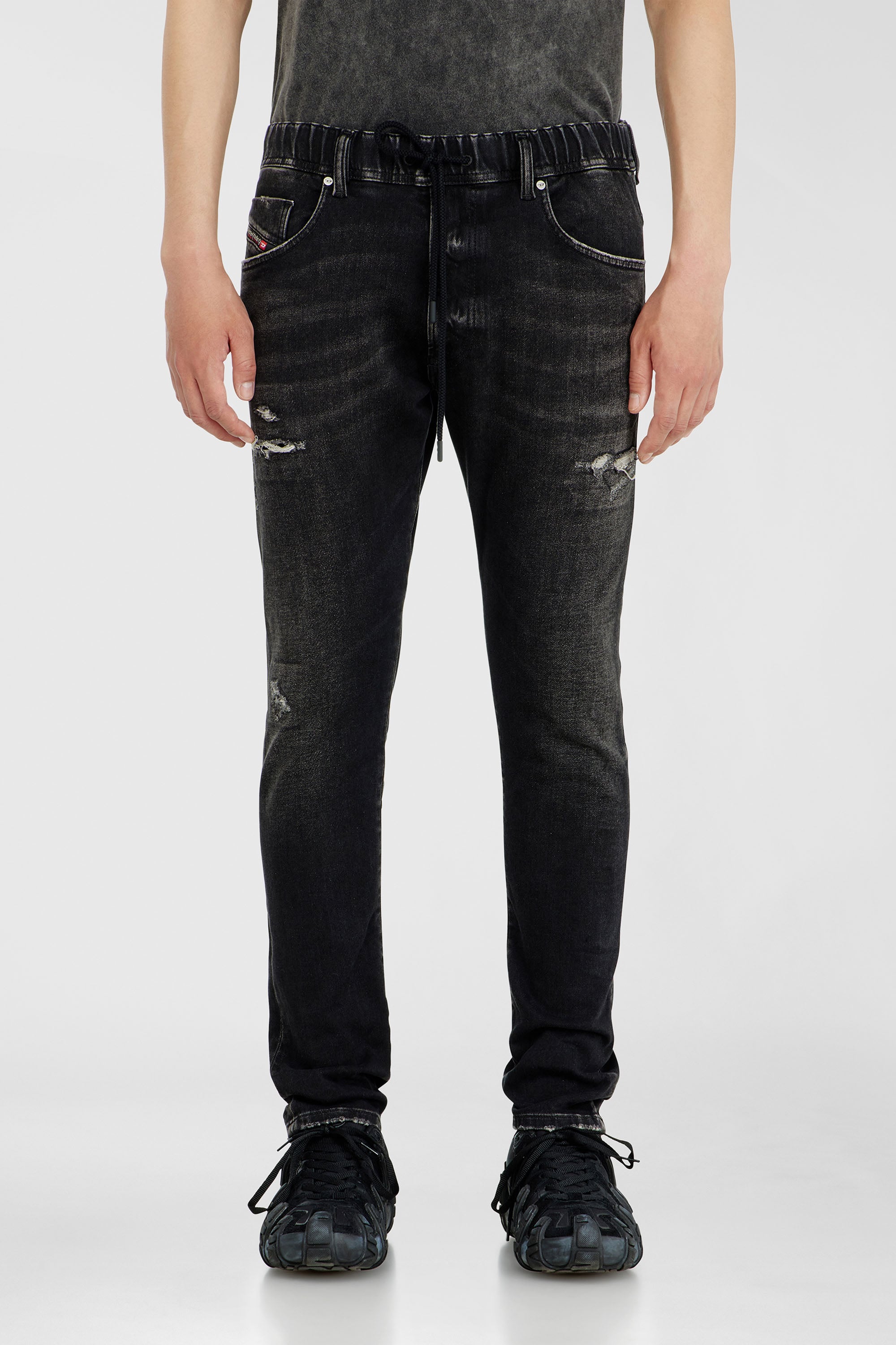 Diesel - Man's Regular 2030 D-Krooley Joggjeans&reg; 09Q22, Black/Dark grey - 1