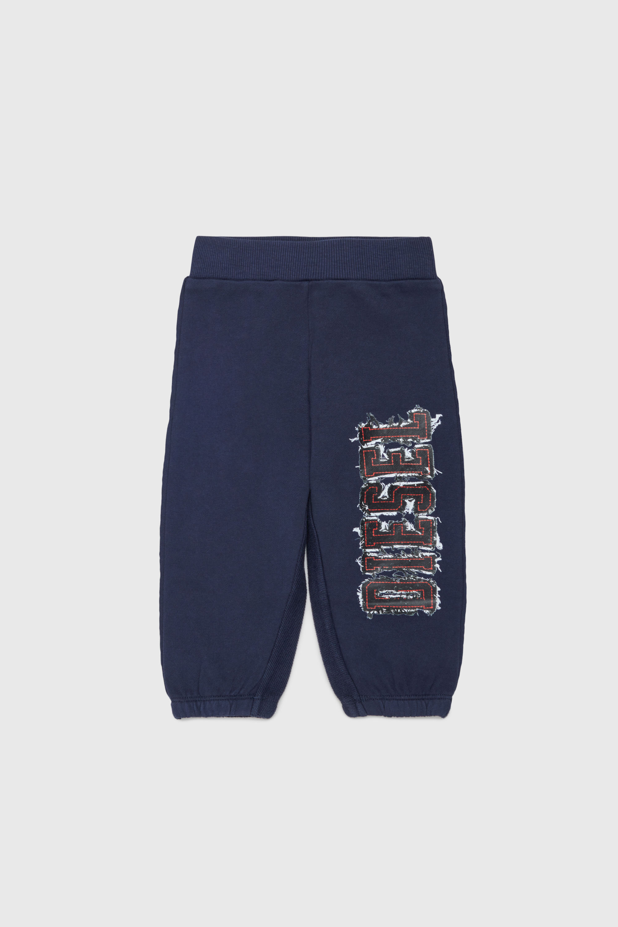Diesel - PEANSB, Man's Sweatpants with frayed-effect logo in Dark Blue - 1