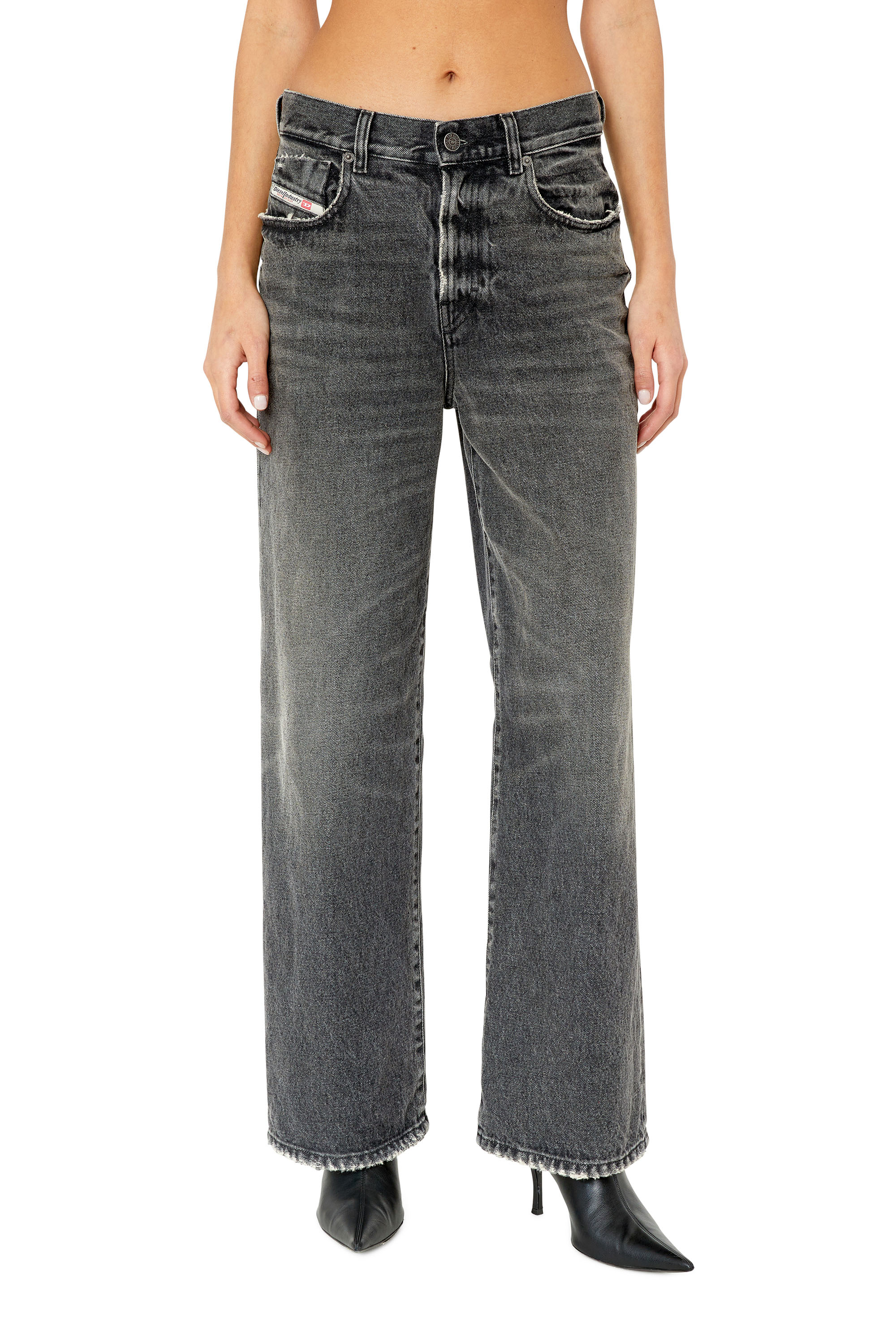 Diesel - 2000 Widee 007K8 Bootcut and Flare Jeans, Black/Dark grey - Image 1