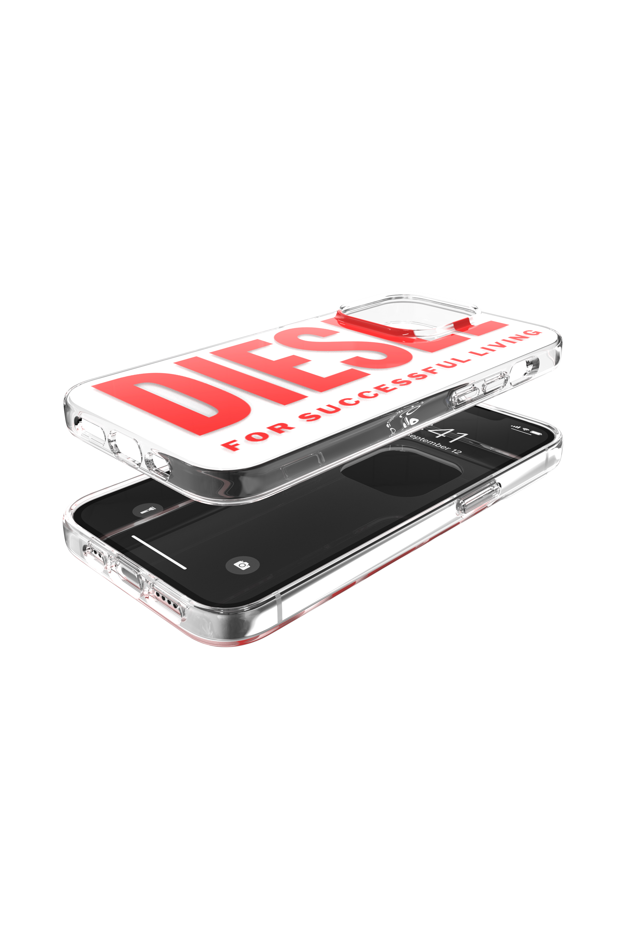 Diesel - 48299 STANDARDASE, Unisex's Clear Case Graphic for iPhone 13 / 13 Pro in Red - 3