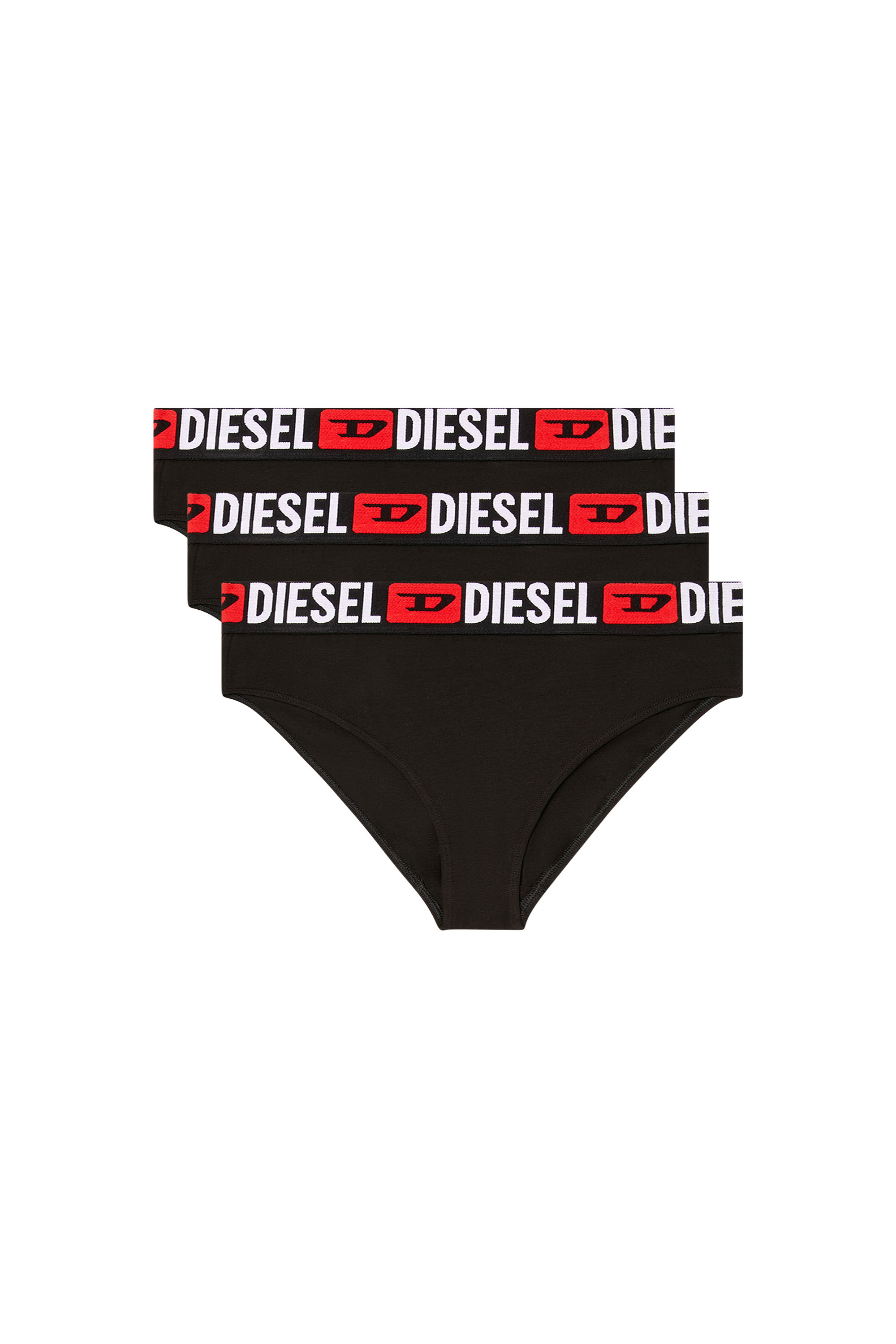 Diesel - SAM-D-CORE-3PACK, Woman's Three-pack briefs with maxi-logo waist in Black - 2