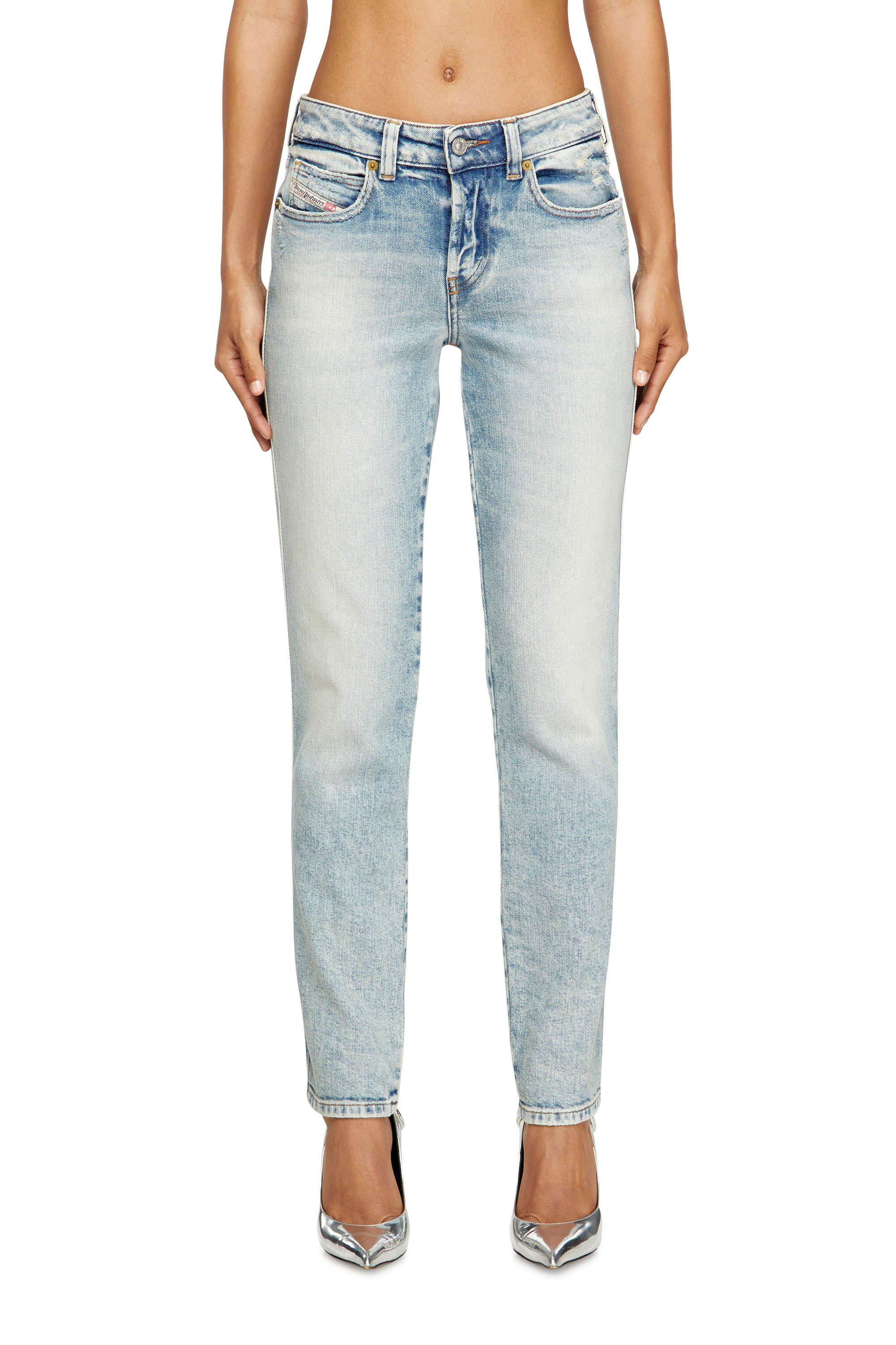 Slim Jeans 1992 D-Jiann 09M21, Light Blue Diesel - Woman's Slim Jeans 1992 D-Jiann 09M21, Light Blue - 3
