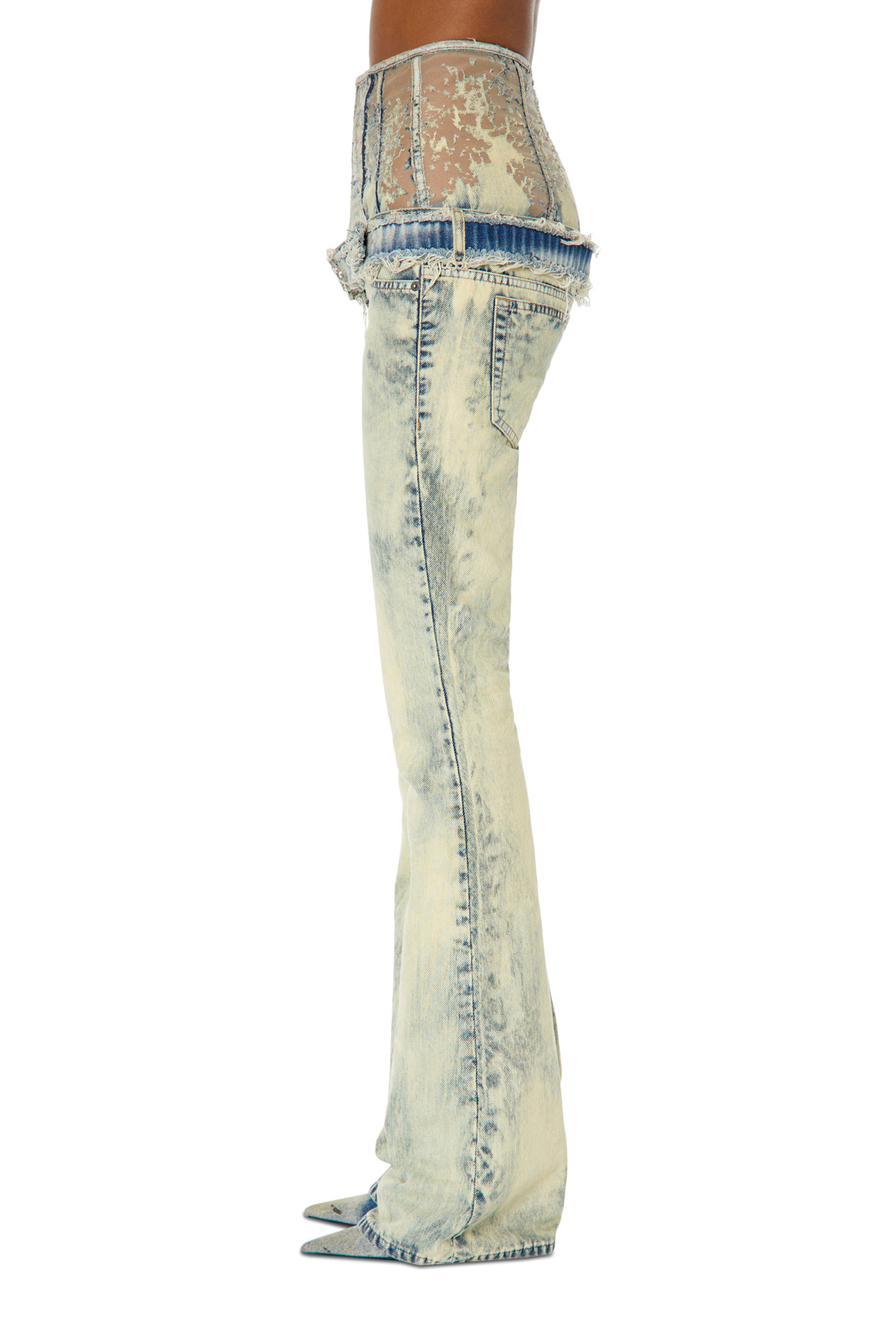 Bootcut and Flare Jeans 1969 D-Ebbey 068GP, Light Blue Diesel - Woman's Bootcut and Flare Jeans 1969 D-Ebbey 068GP, Light Blue - 5