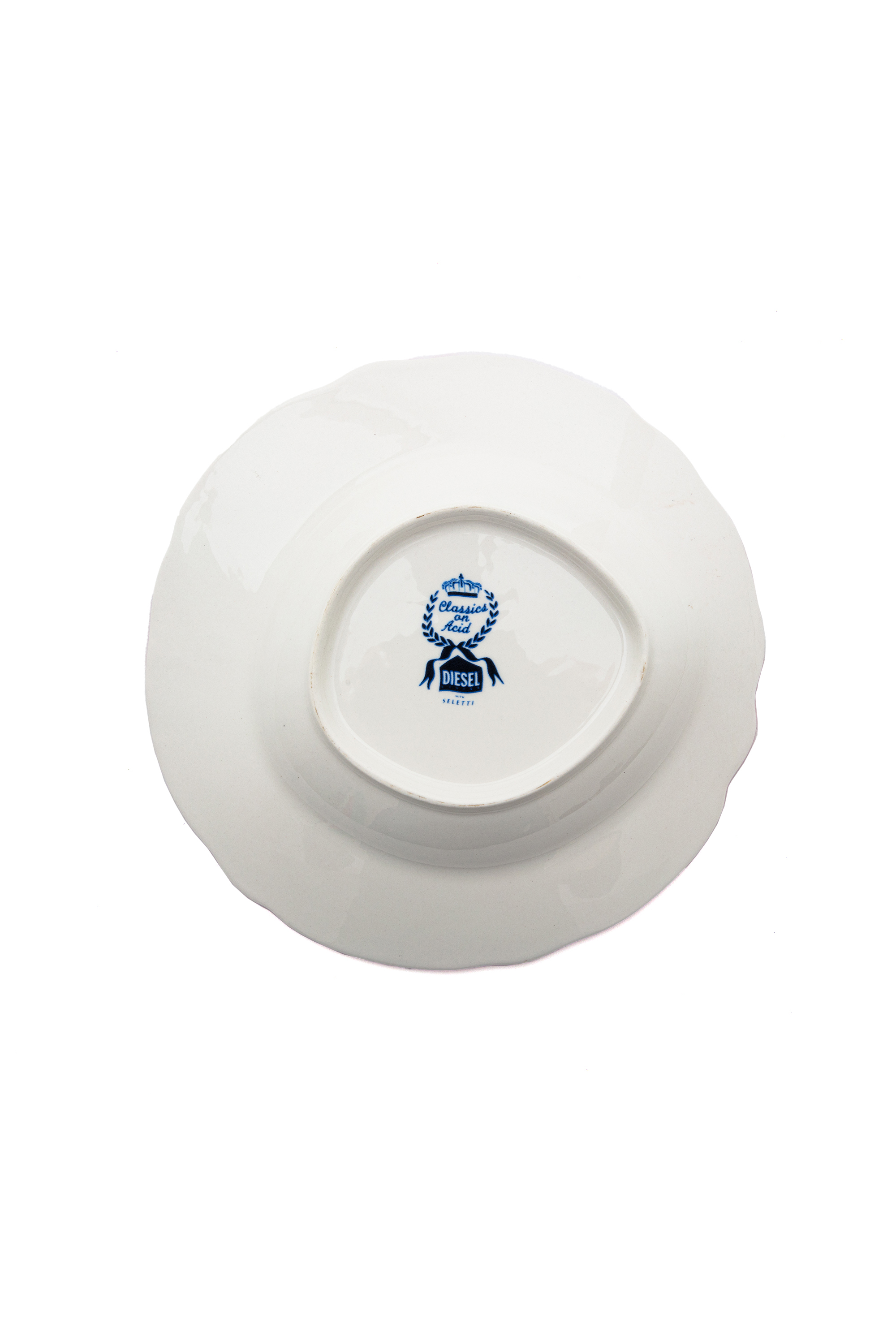 Diesel - 11220 SOUP PLATE IN PORCELAIN "CLASSIC O, White/Blue - Image 2
